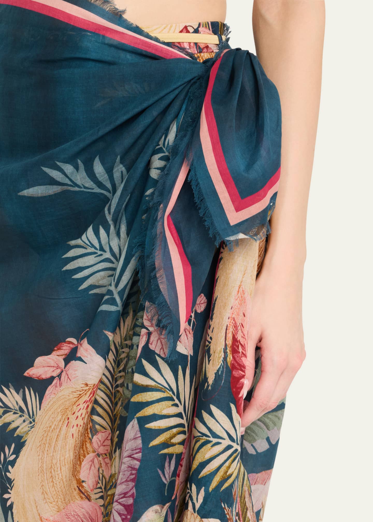 Zimmermann Palm Floral Cotton Pareo Coverup Image 5 of 5