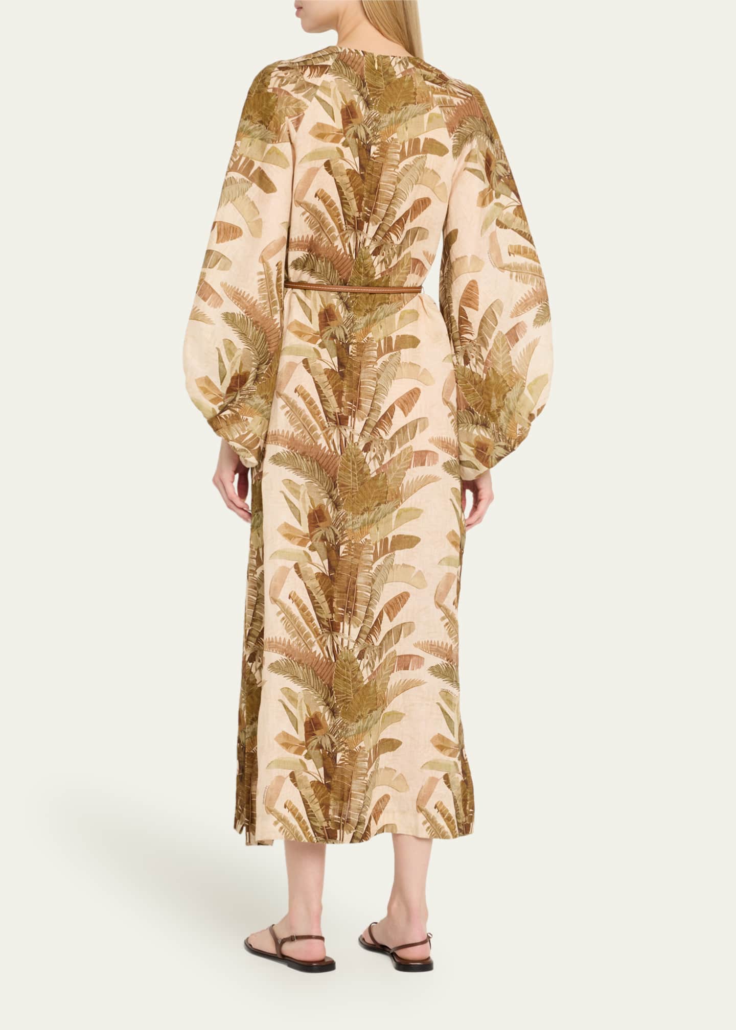 Zimmermann Ascension Belted Midi Dress Image 3 of 5