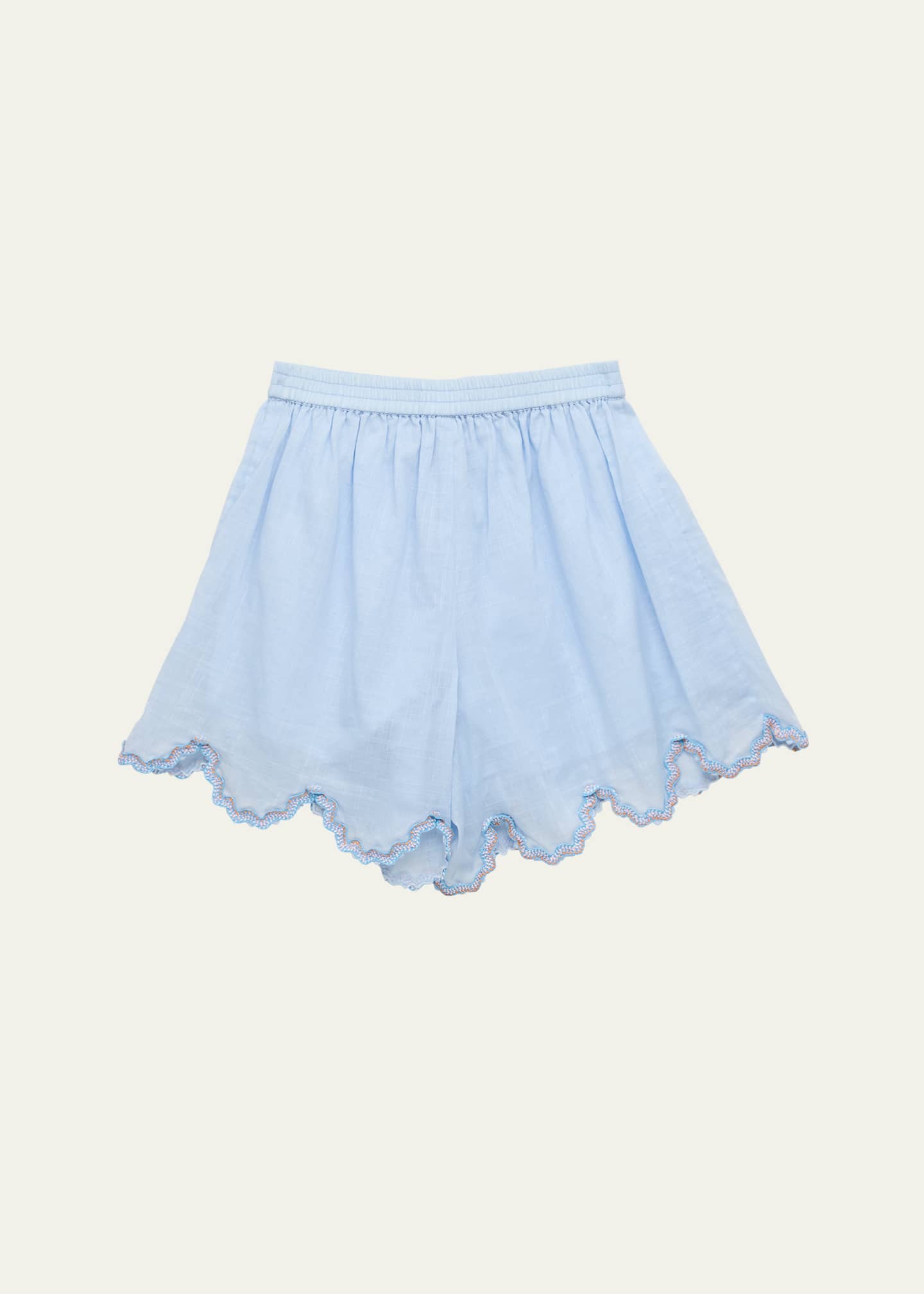 Girl's Cascadian Ric Rac-Trim Shorts, Size 4-12