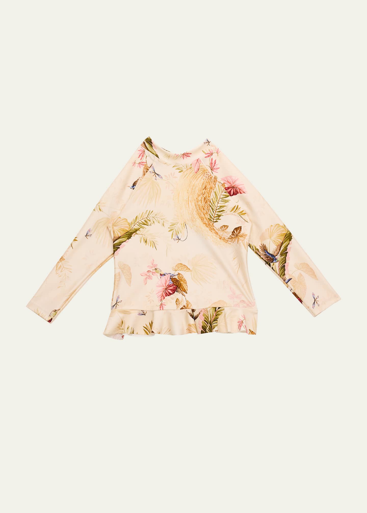 Zimmermann Girl's Rhiannon Frill Rashguard, Size 1-12 Image 1 of 3