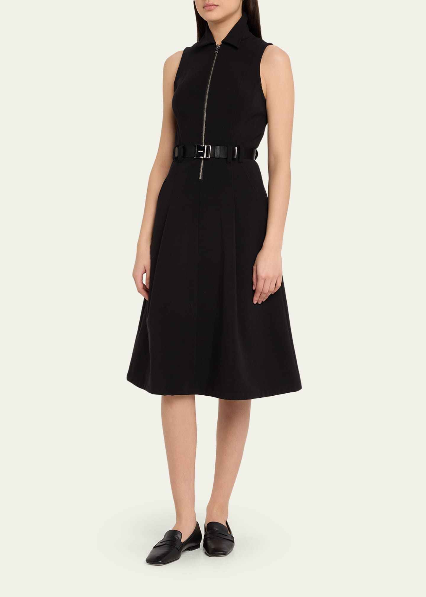 kylo lace dress L'AGENCE Women's Kylo Belted Shirtdress - Black