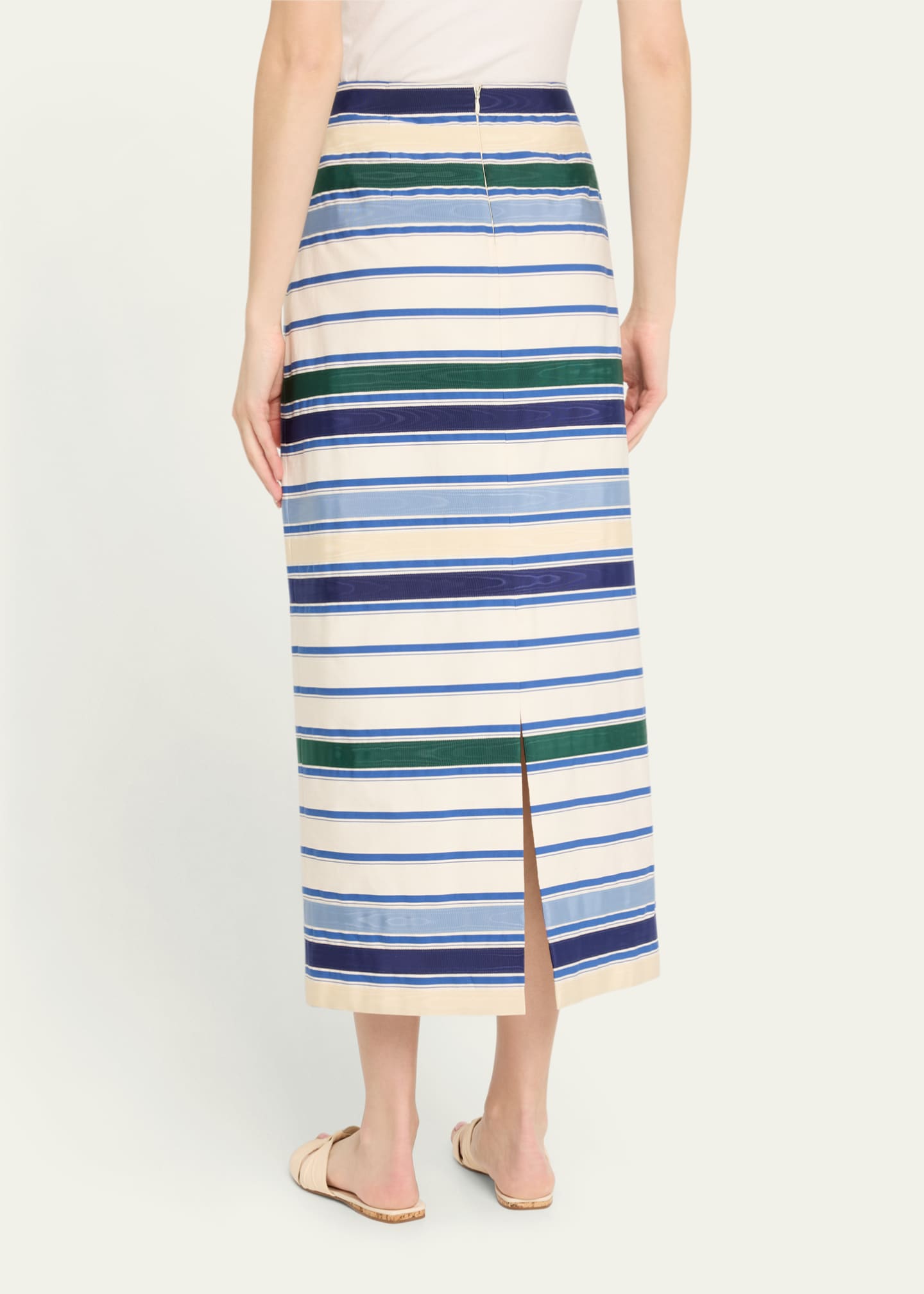 Rosie Assoulin Stripe Ribbon Classic Pencil Skirt Image 3 of 5