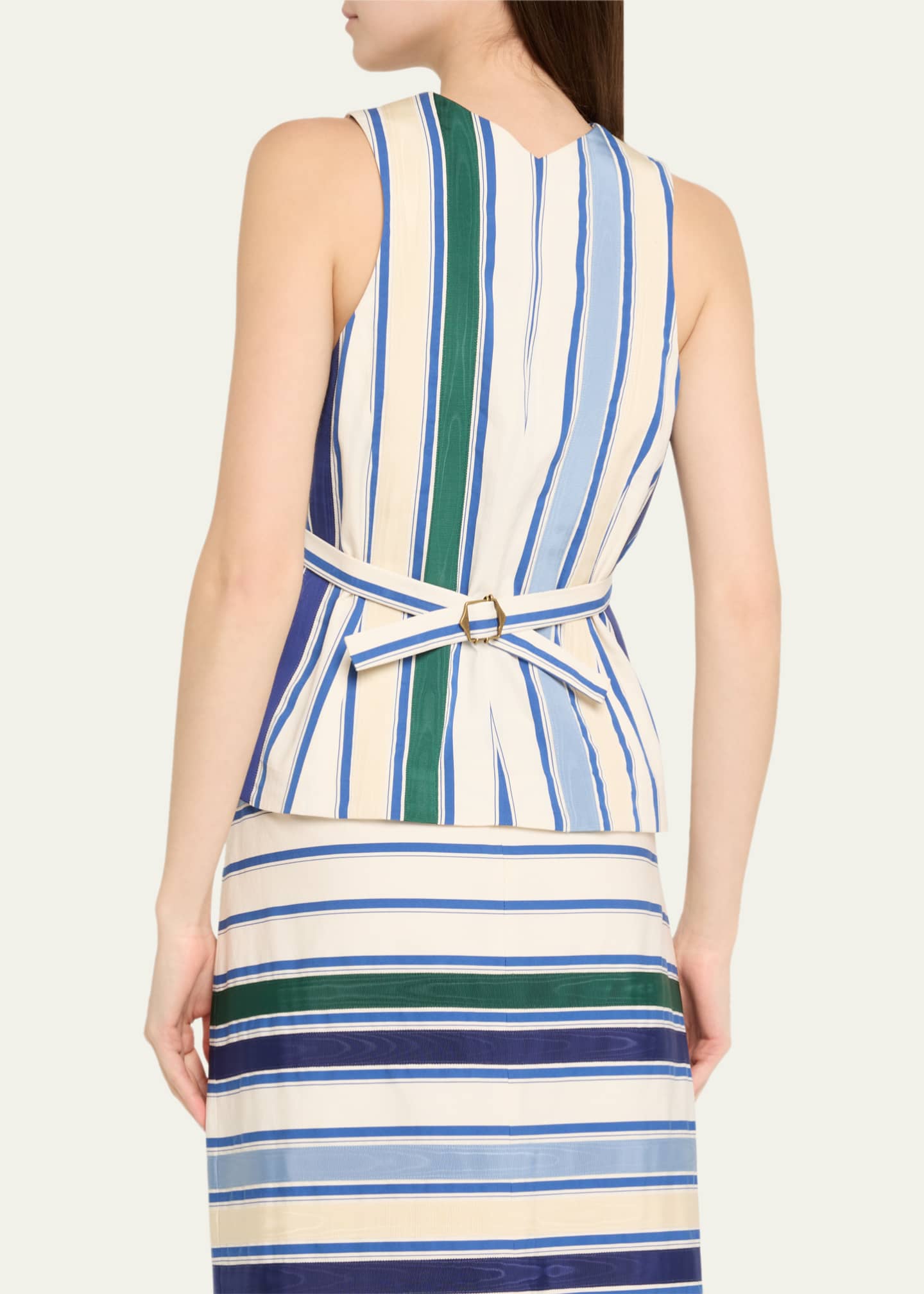 Rosie Assoulin Striped Ribbon King Giorgio Vest Image 3 of 5