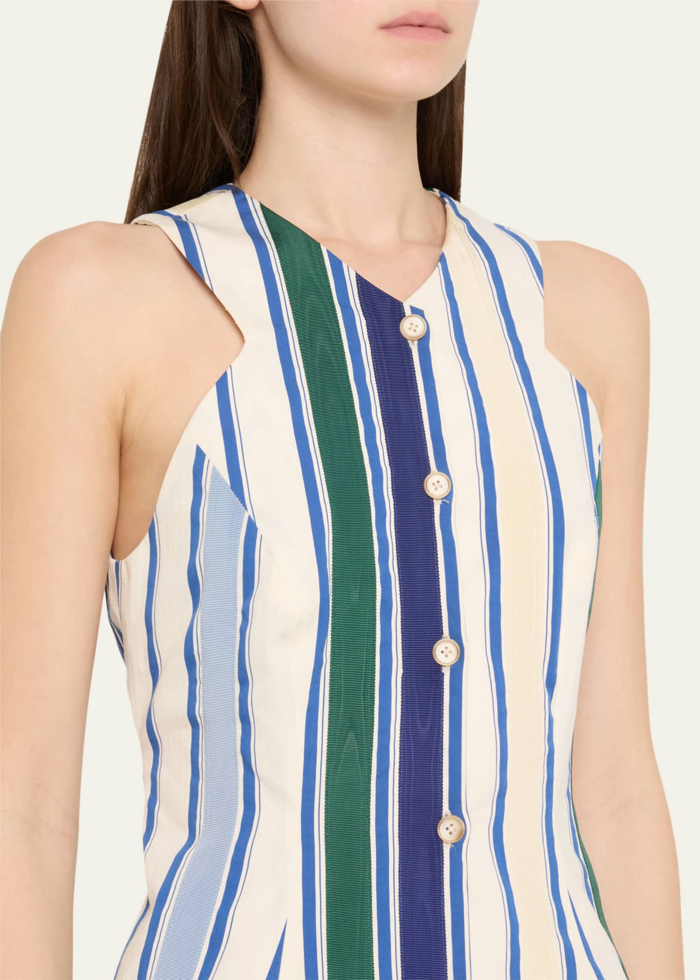 Rosie Assoulin Striped Ribbon King Giorgio Vest Image 5 of 5