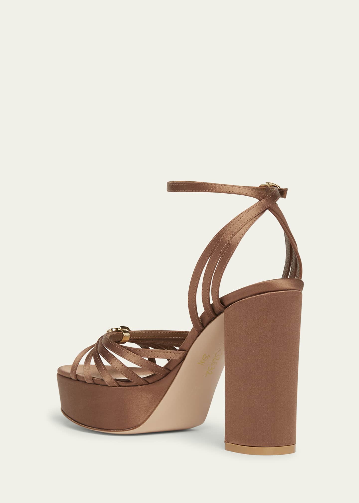 Gianvito Rossi Crepe Ankle-Strap Platform Sandals Image 2 of 4
