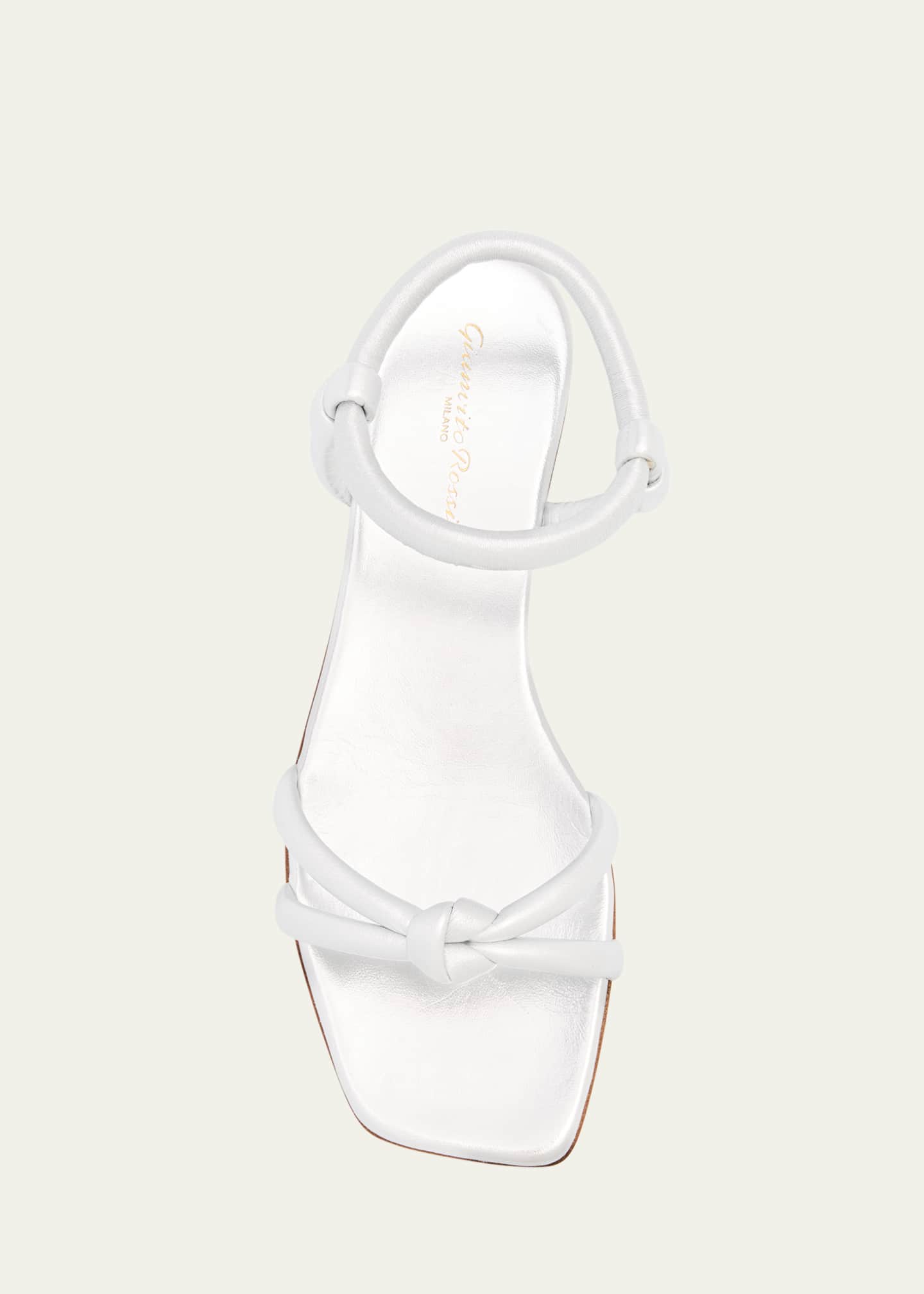 Gianvito Rossi Juno Nappa Leather Knotted Ankle-Strap