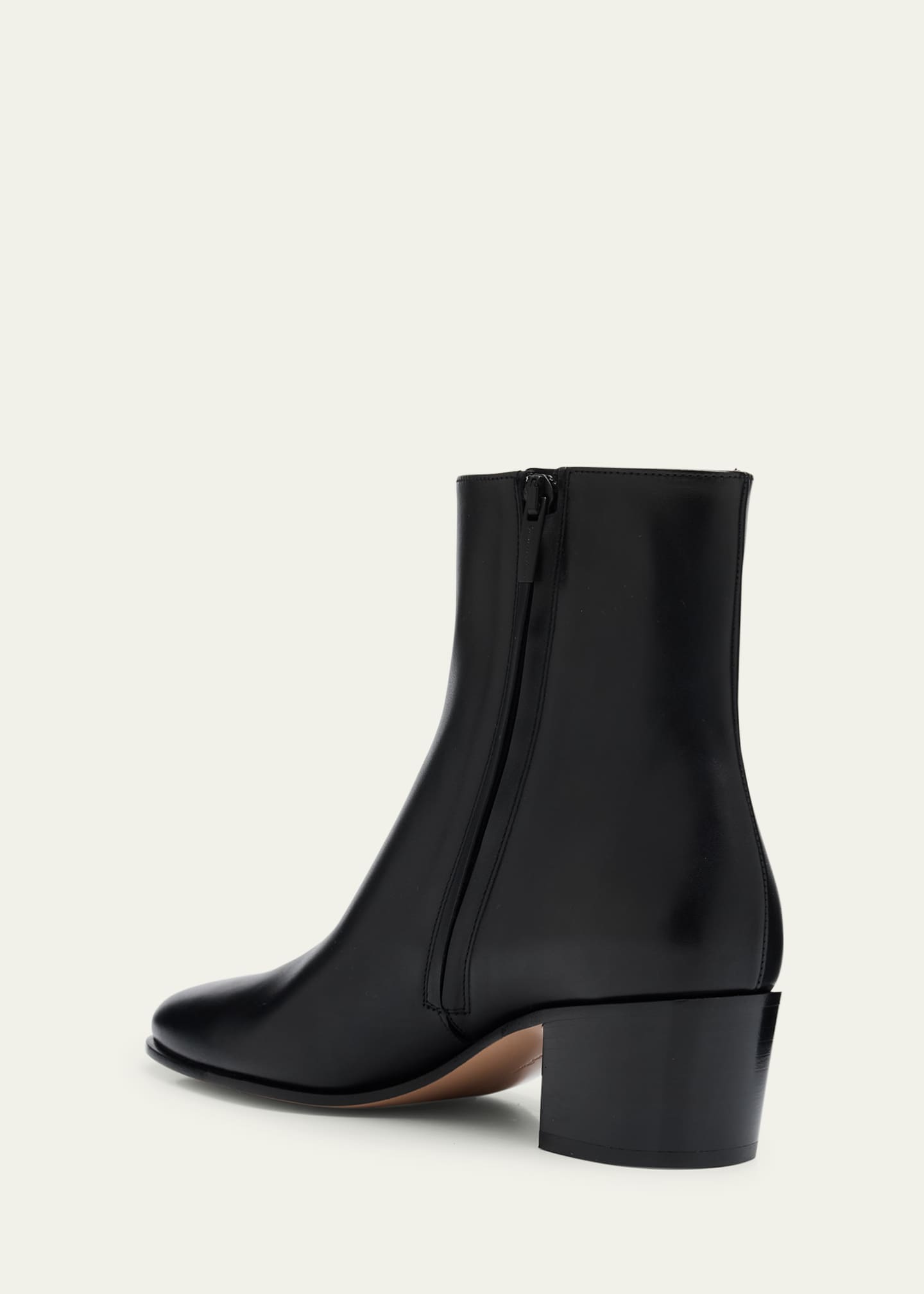 Gianvito Rossi Glove Leather Block-Heel Booties Image 4 of 6
