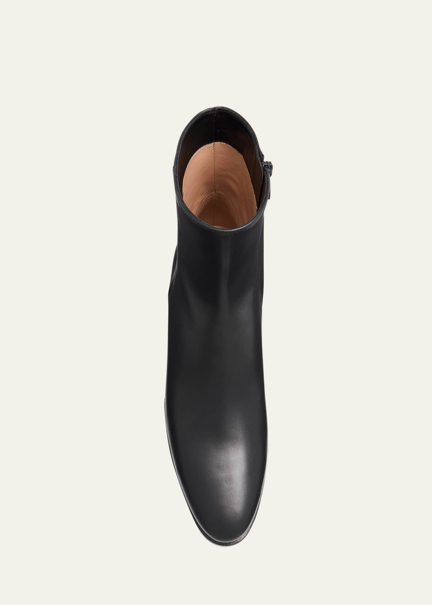Gianvito Rossi Glove Leather Block-Heel Booties Image 6 of 6