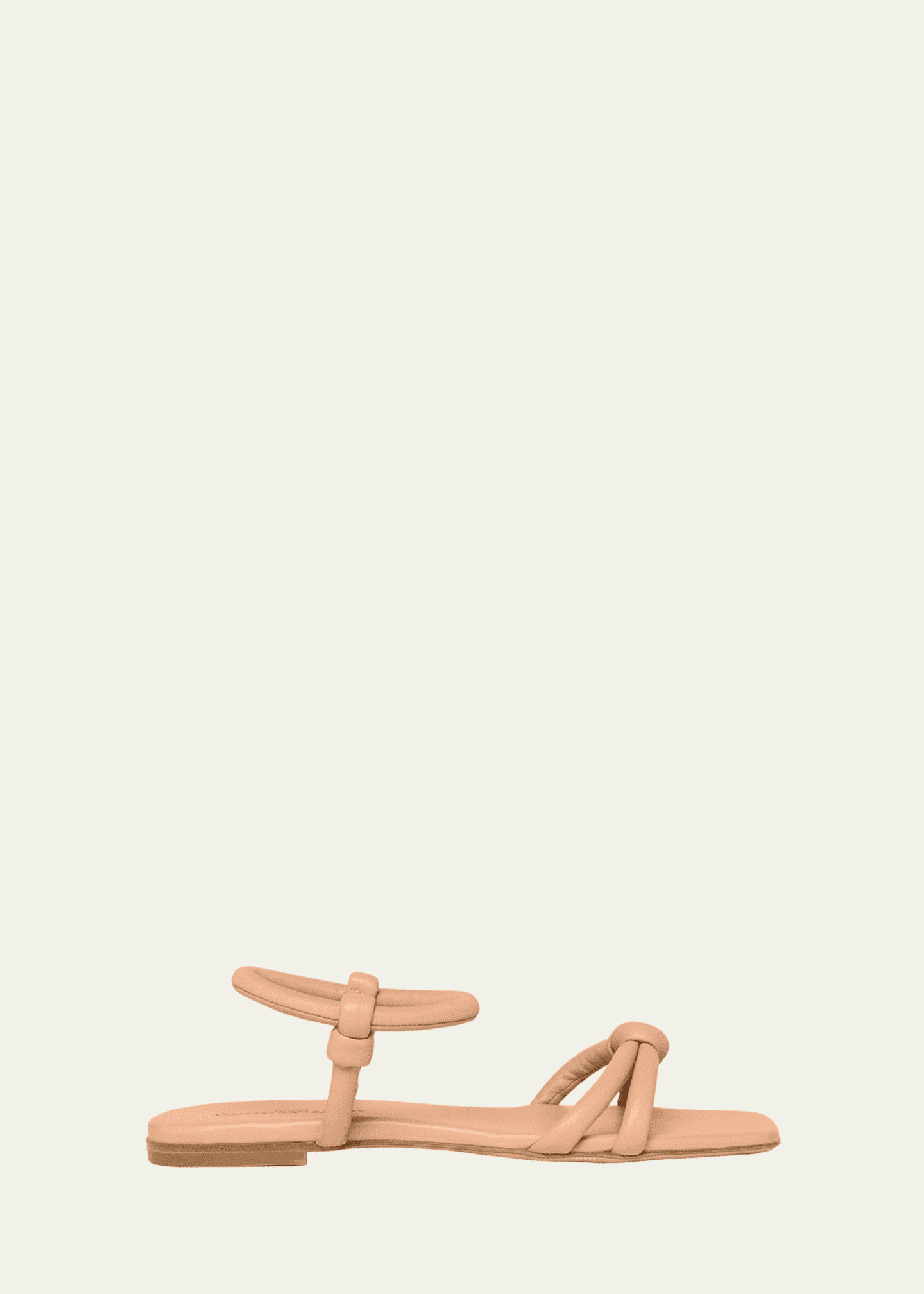 シューズ・サンダルその他 GIANVITO ROSSI Woman Flat sandals Natural Gianvito Rossi Flavia Metallic Leather Flat Sandals | Saks
