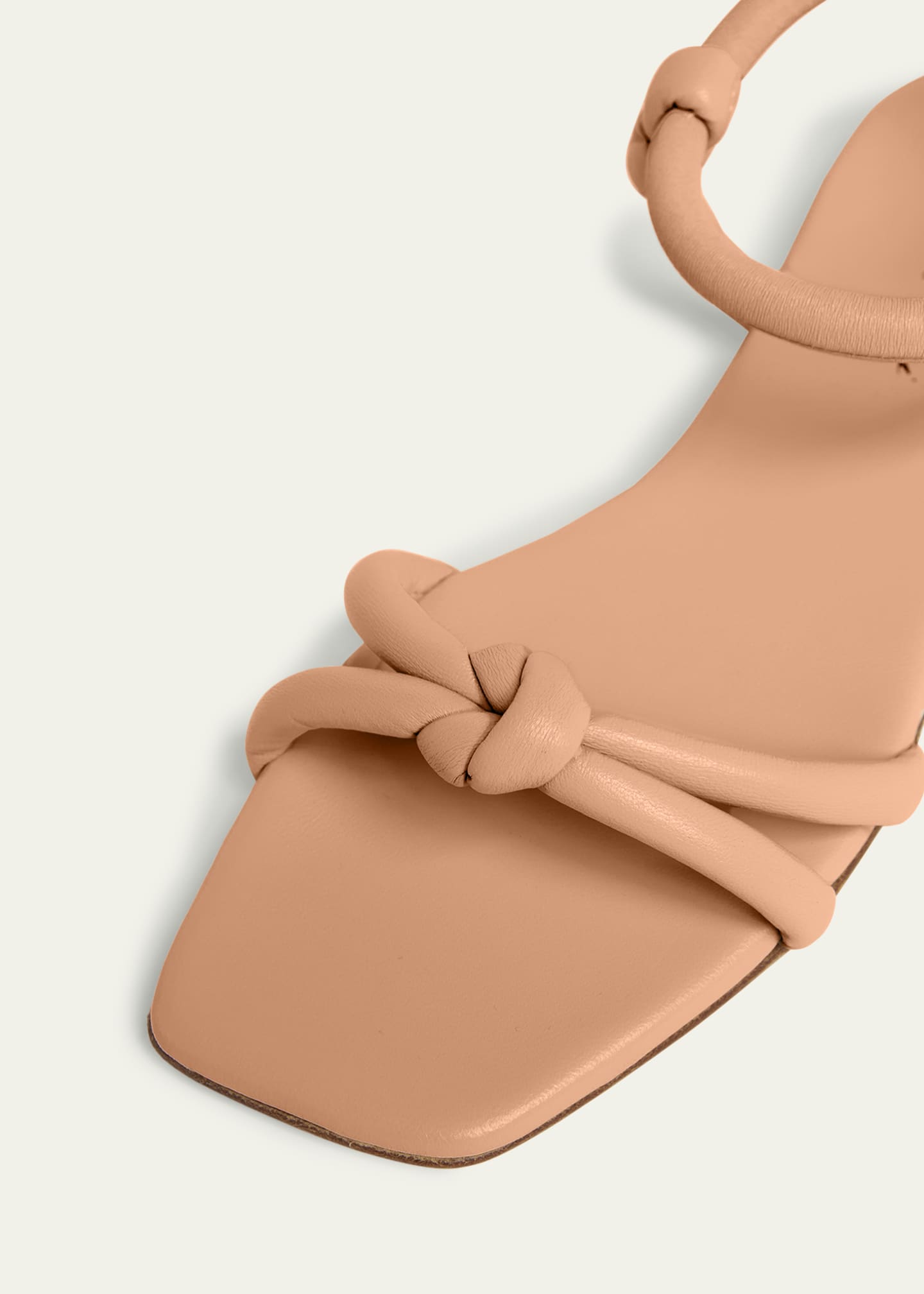 Gianvito Rossi Juno Knotted Leather Flat Sandals Image 3 of 4
