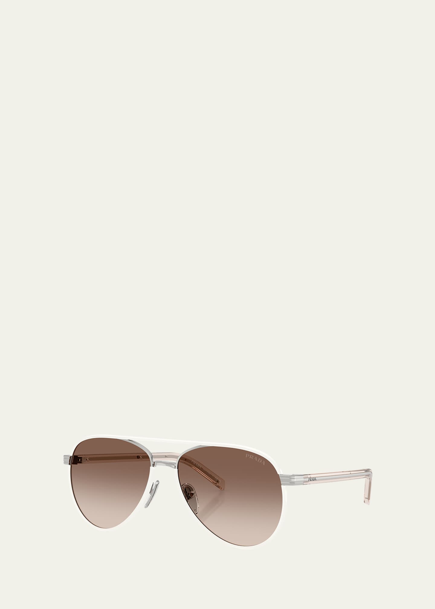 Prada PR B57S Aviator Steel Sunglasses Image 2 of 3