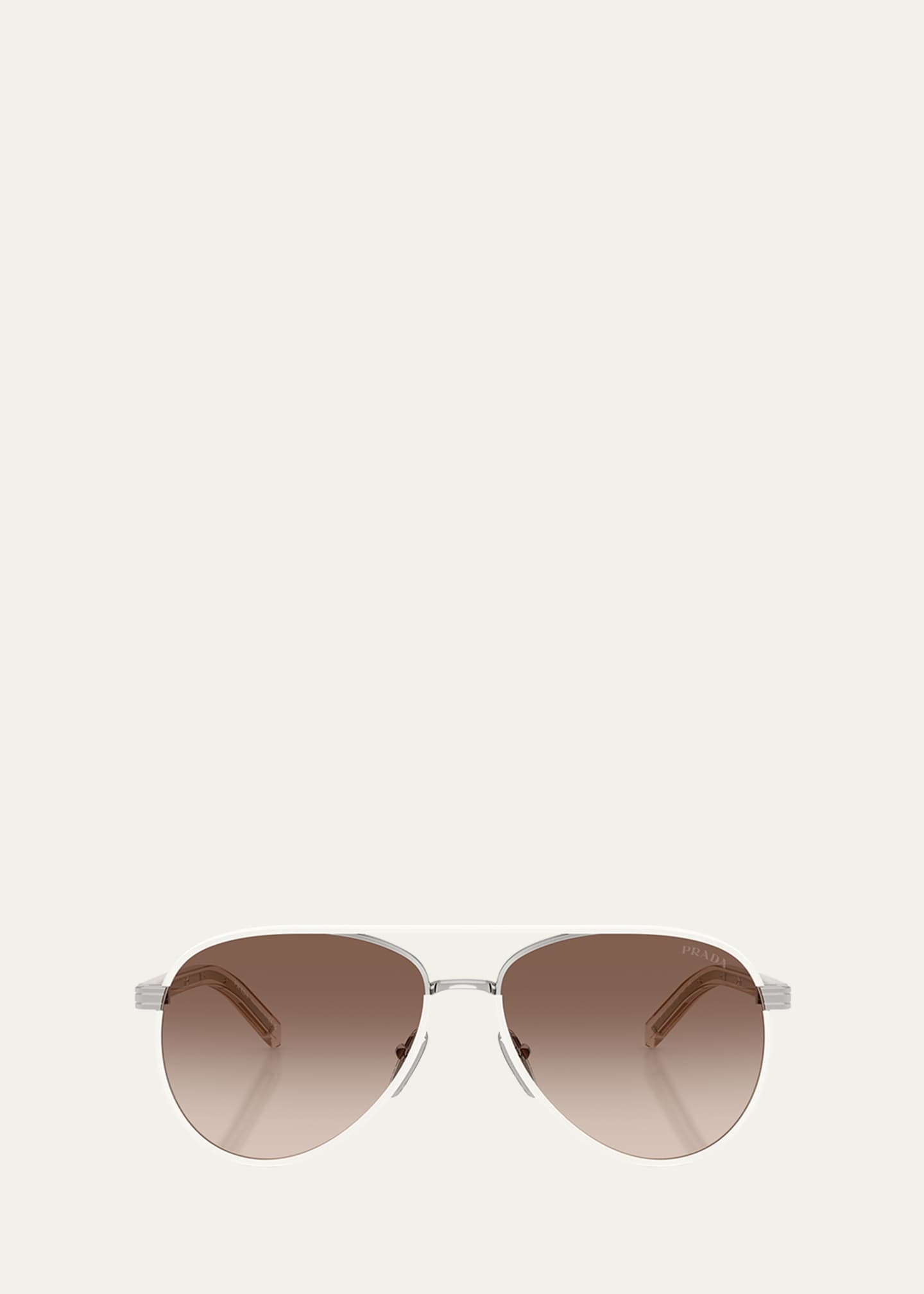 Prada PR B57S Aviator Steel Sunglasses Image 1 of 3