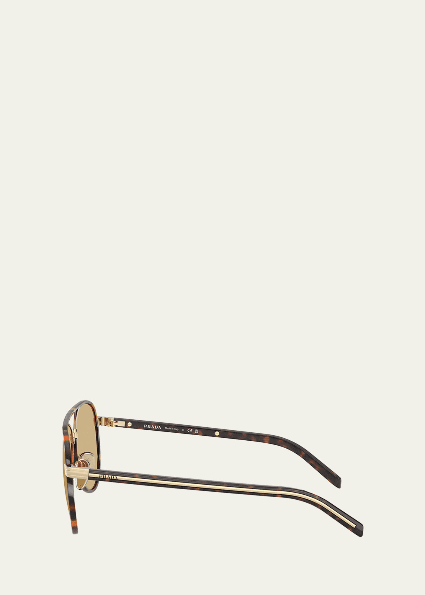 Prada PR B57S Aviator Steel Sunglasses Image 3 of 5