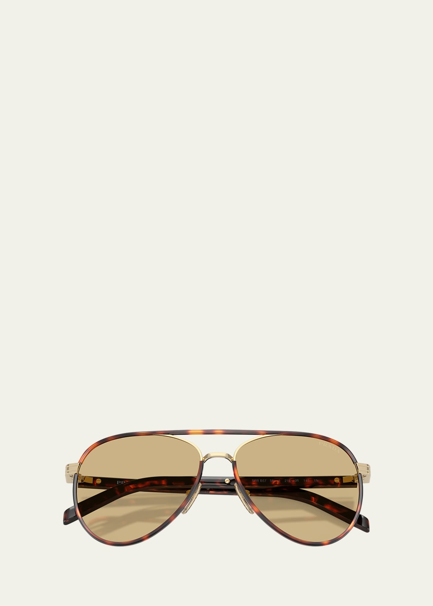 Prada PR B57S Aviator Steel Sunglasses Image 5 of 5