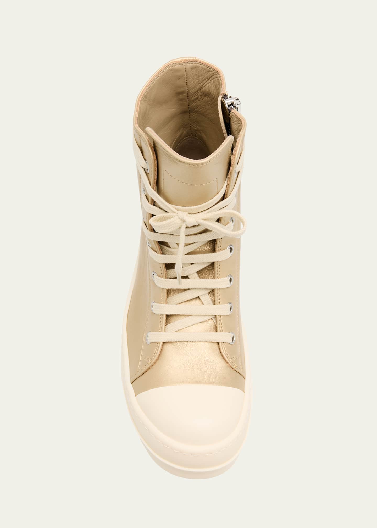 Rick Owens Metallic High-Top Sneakers Image 6 of 6