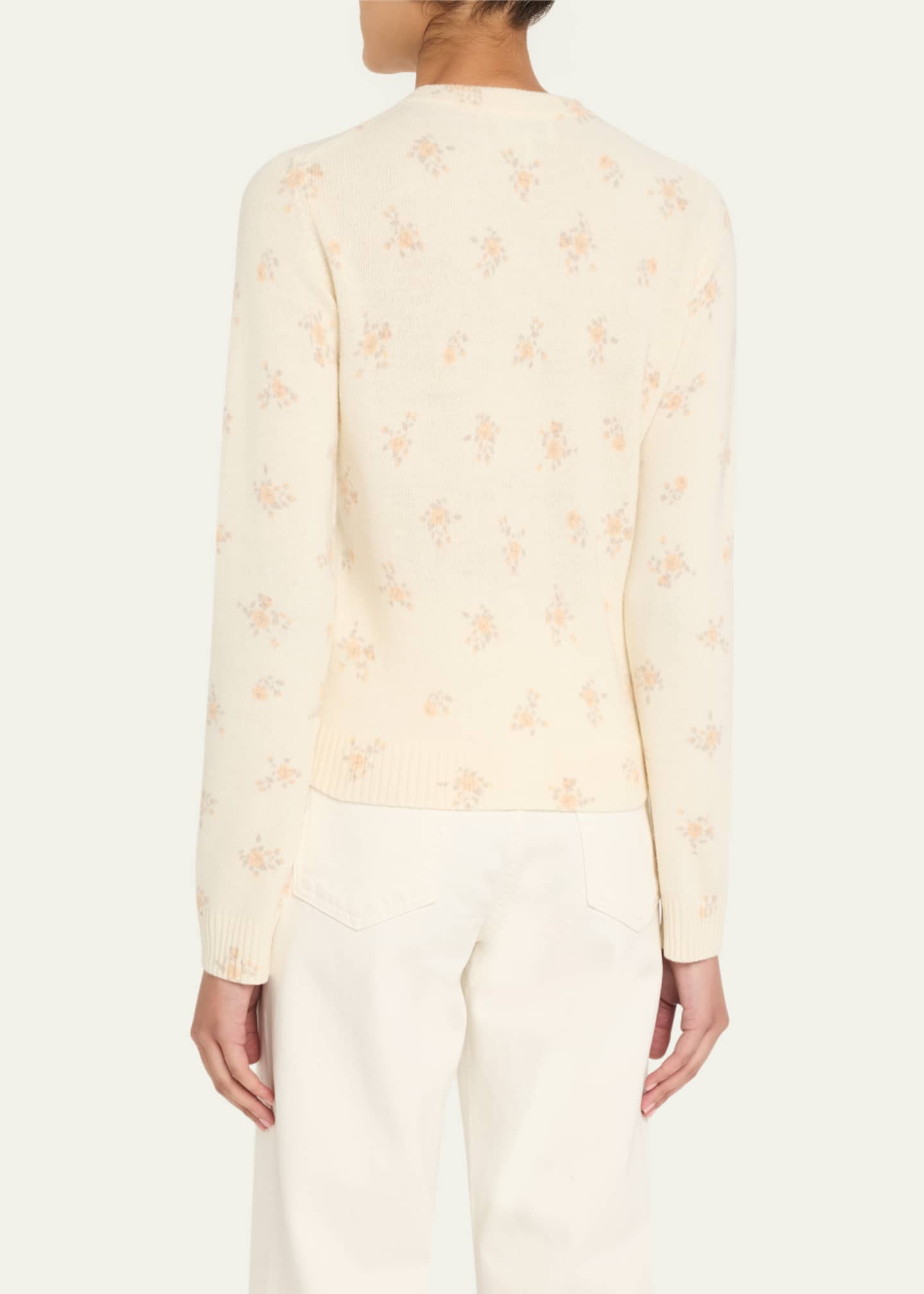 Ganni Floral Wool Cardigan Image 3 of 5