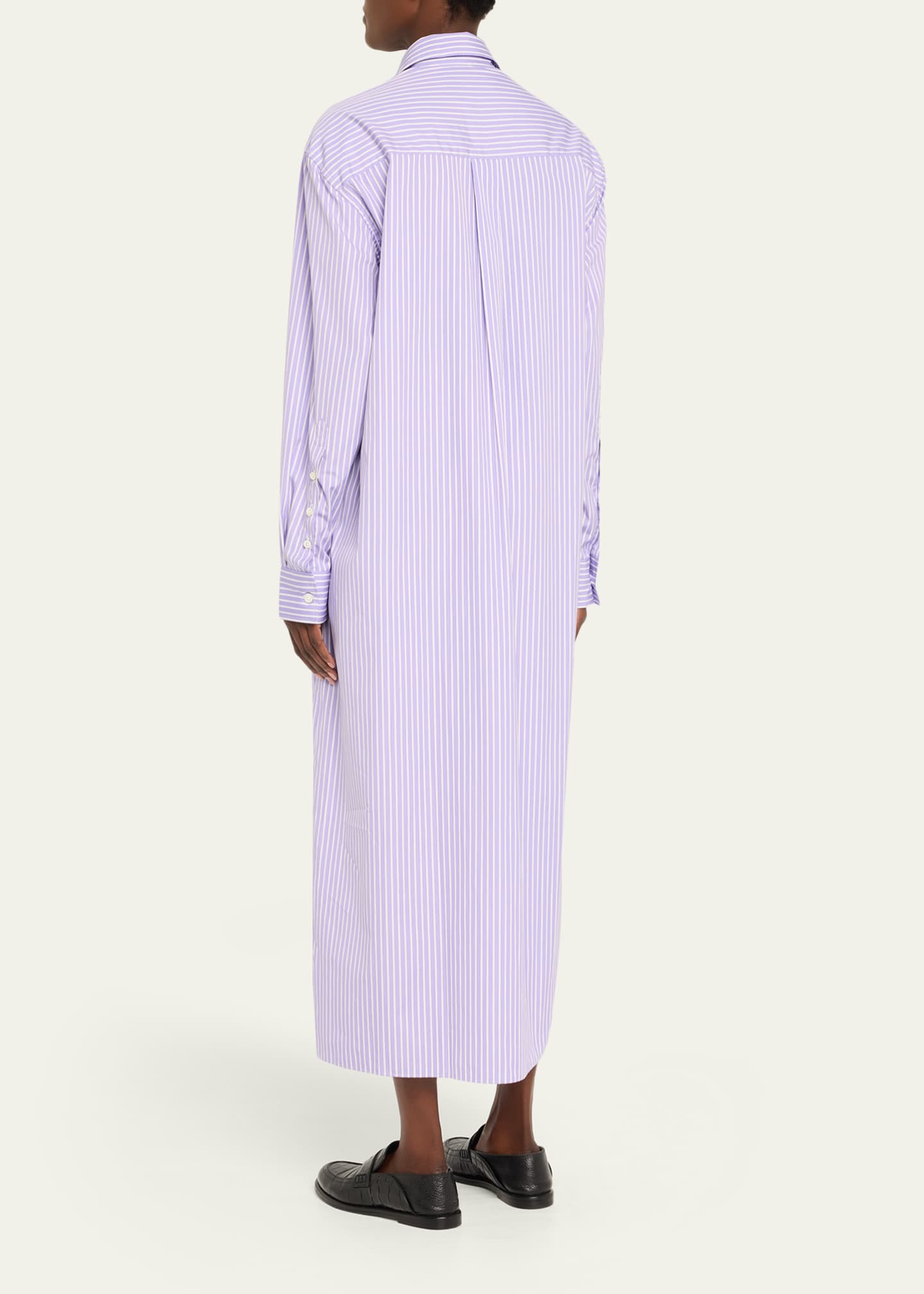HOMMEGIRLS Striped Maxi Shirtdress Image 3 of 5