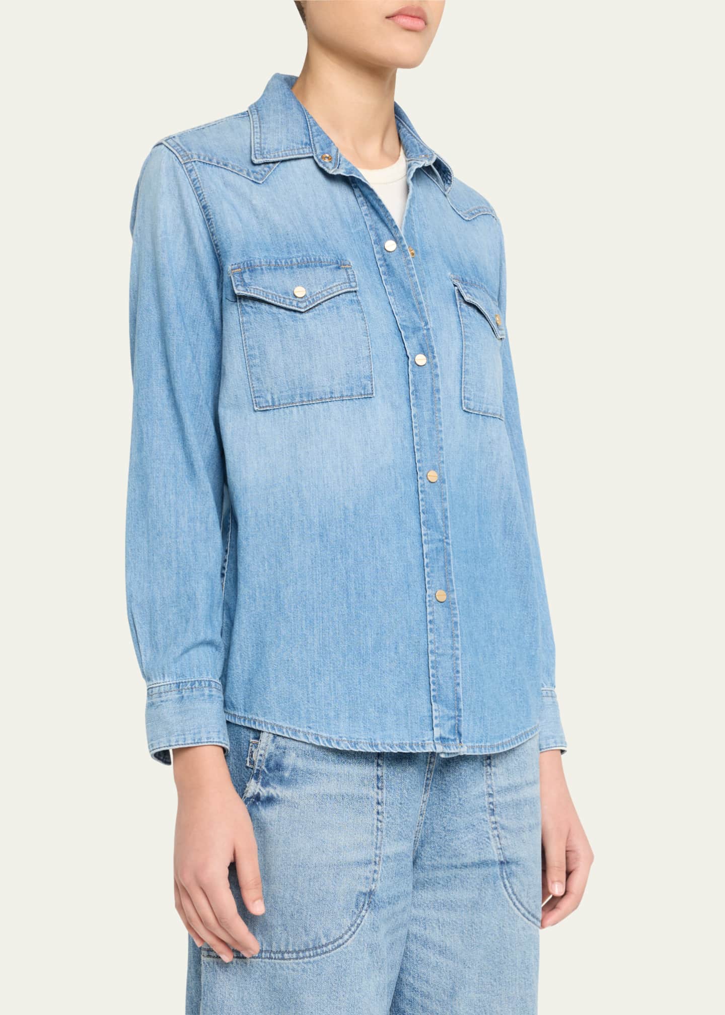 TWP Cowboy Take Me Away Denim Shirt Image 4 of 5