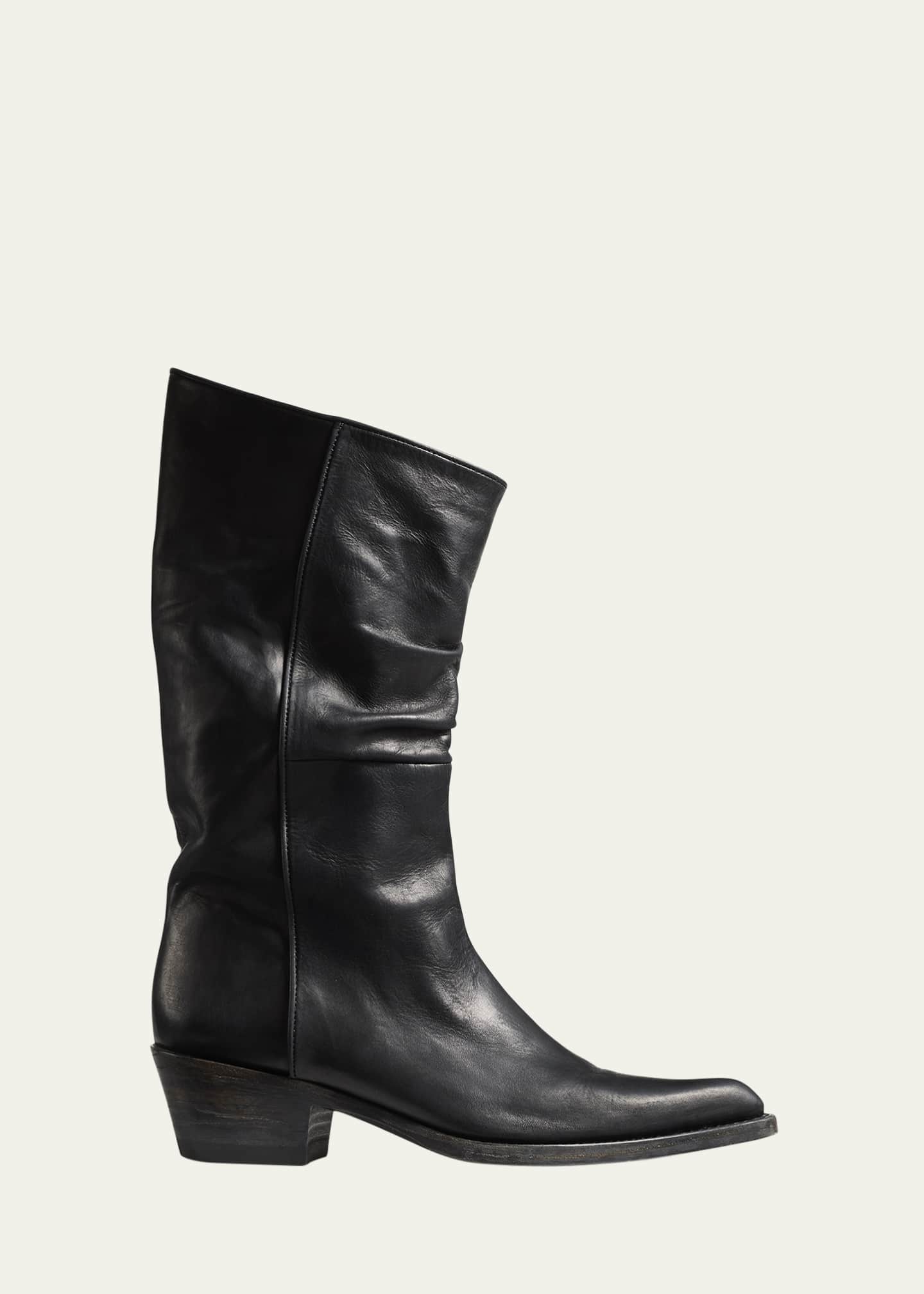 Khaite Clive Calfskin Moto Boots