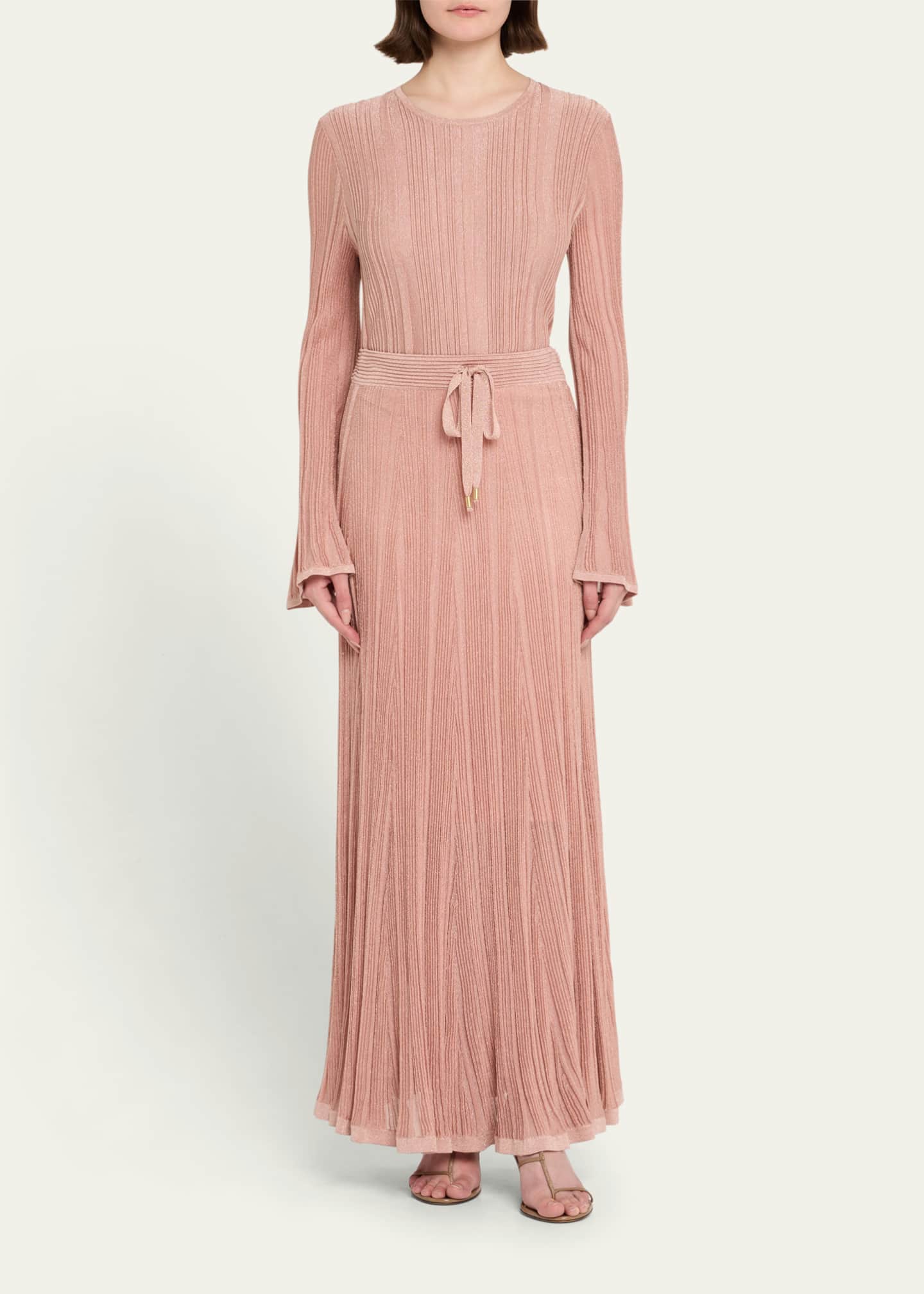 Zimmermann Lucky Long-Sleeve Metallic Top Image 2 of 5