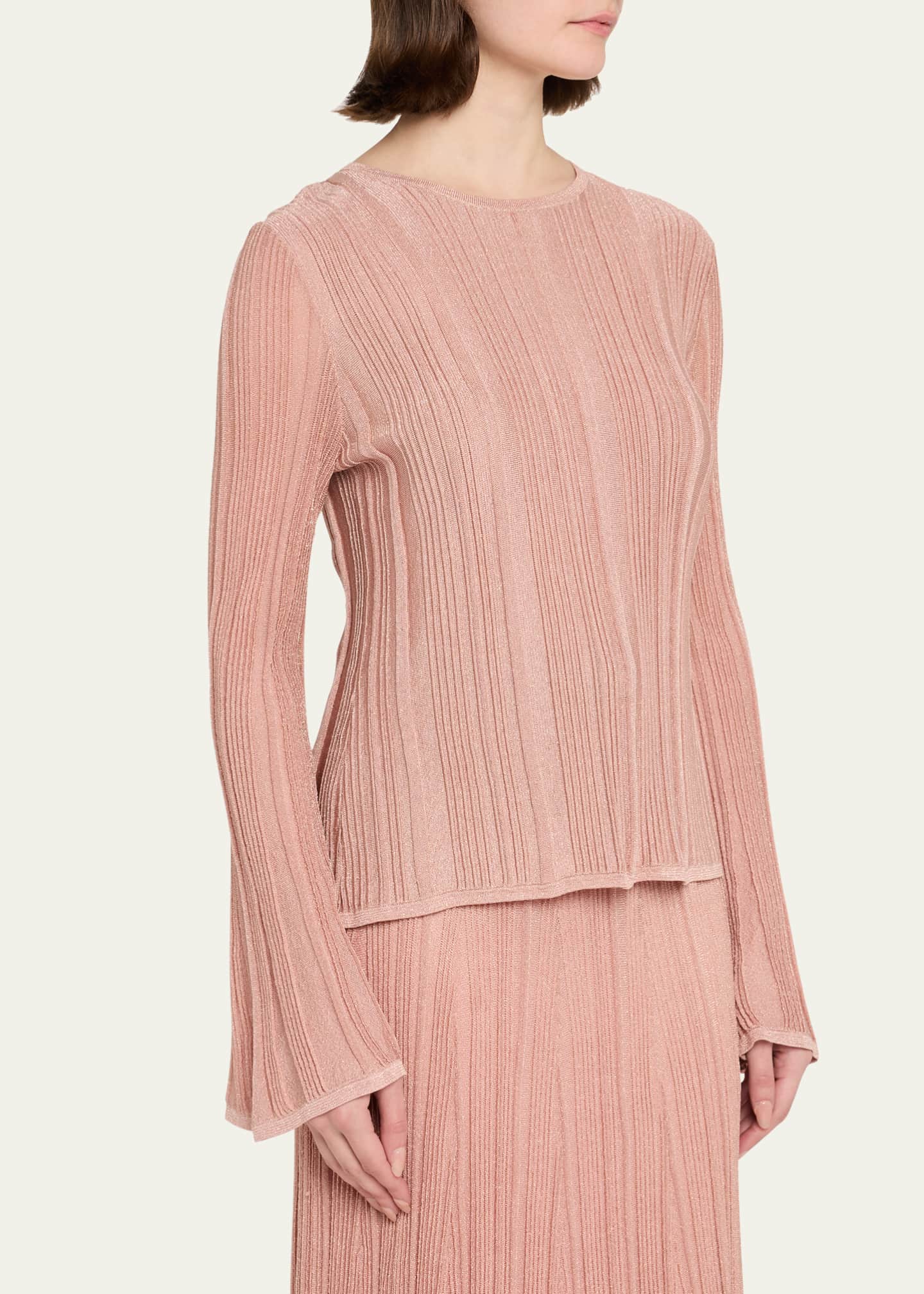 Zimmermann Lucky Long-Sleeve Metallic Top Image 4 of 5