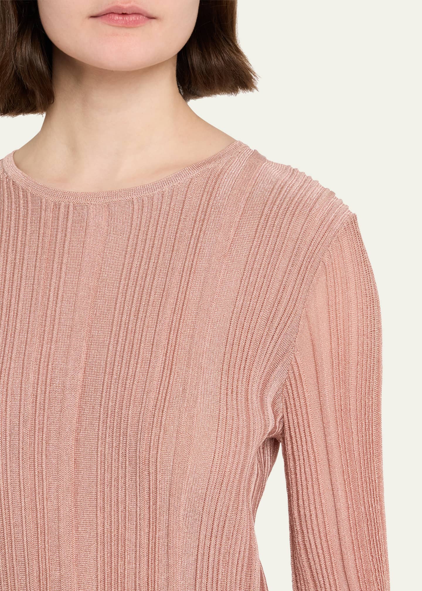 Zimmermann Lucky Long-Sleeve Metallic Top Image 5 of 5