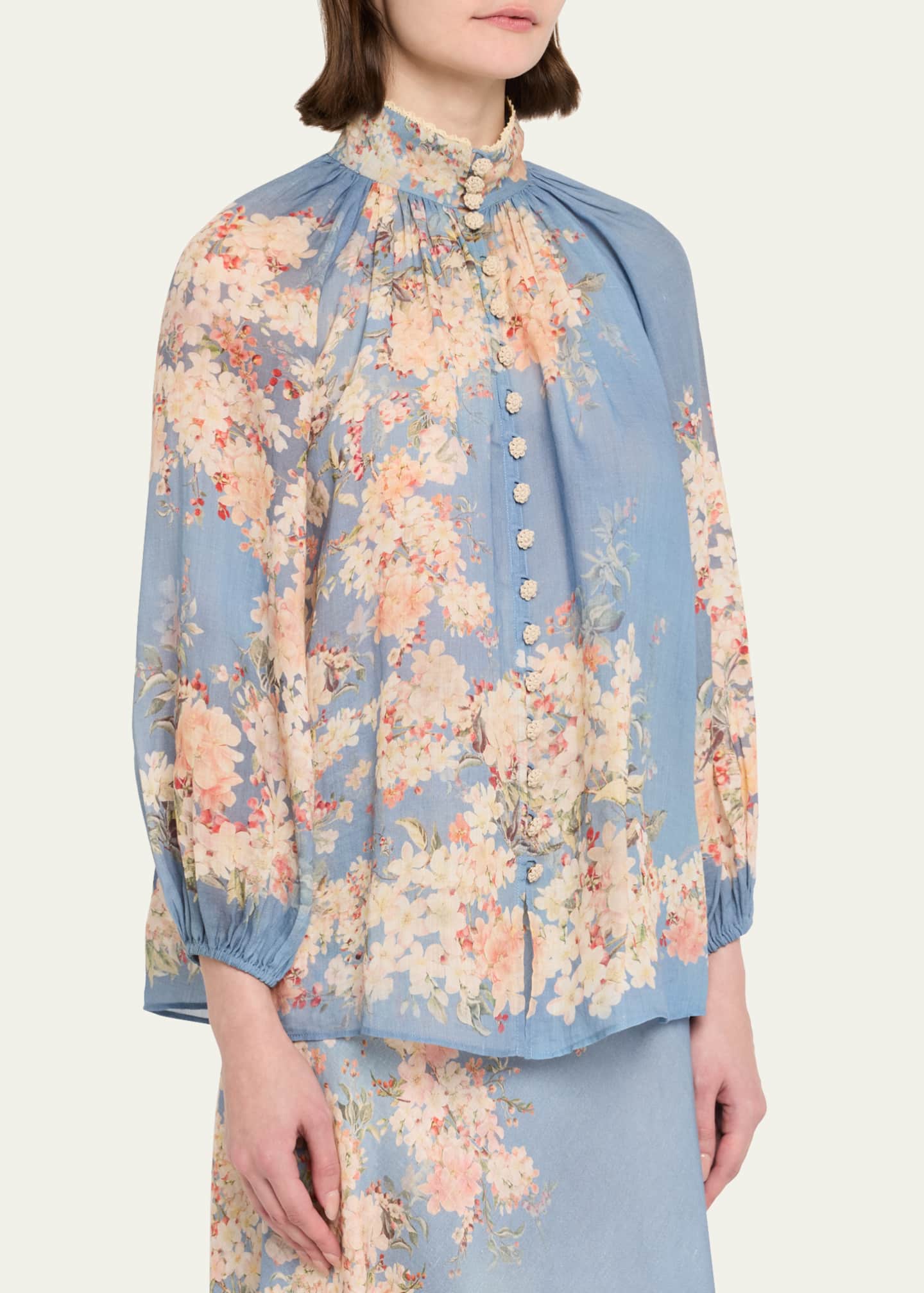 Zimmermann Cascadian Floral Billow Blouse Image 4 of 5
