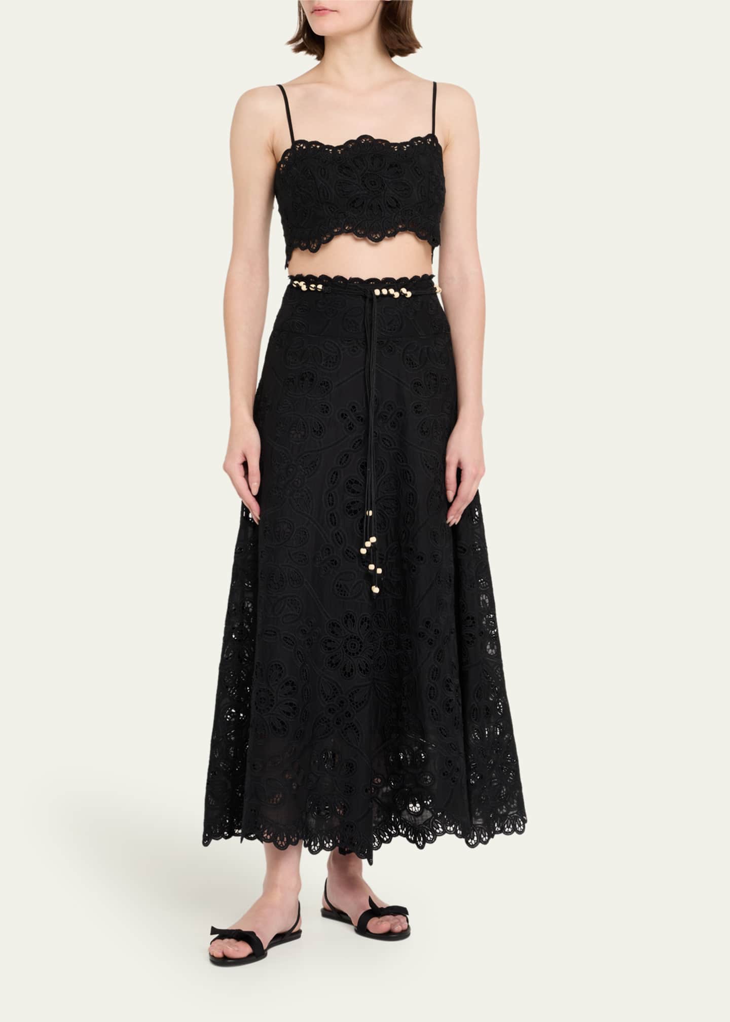 Zimmermann Rhiannon Embroidered Belted Skirt Image 2 of 5