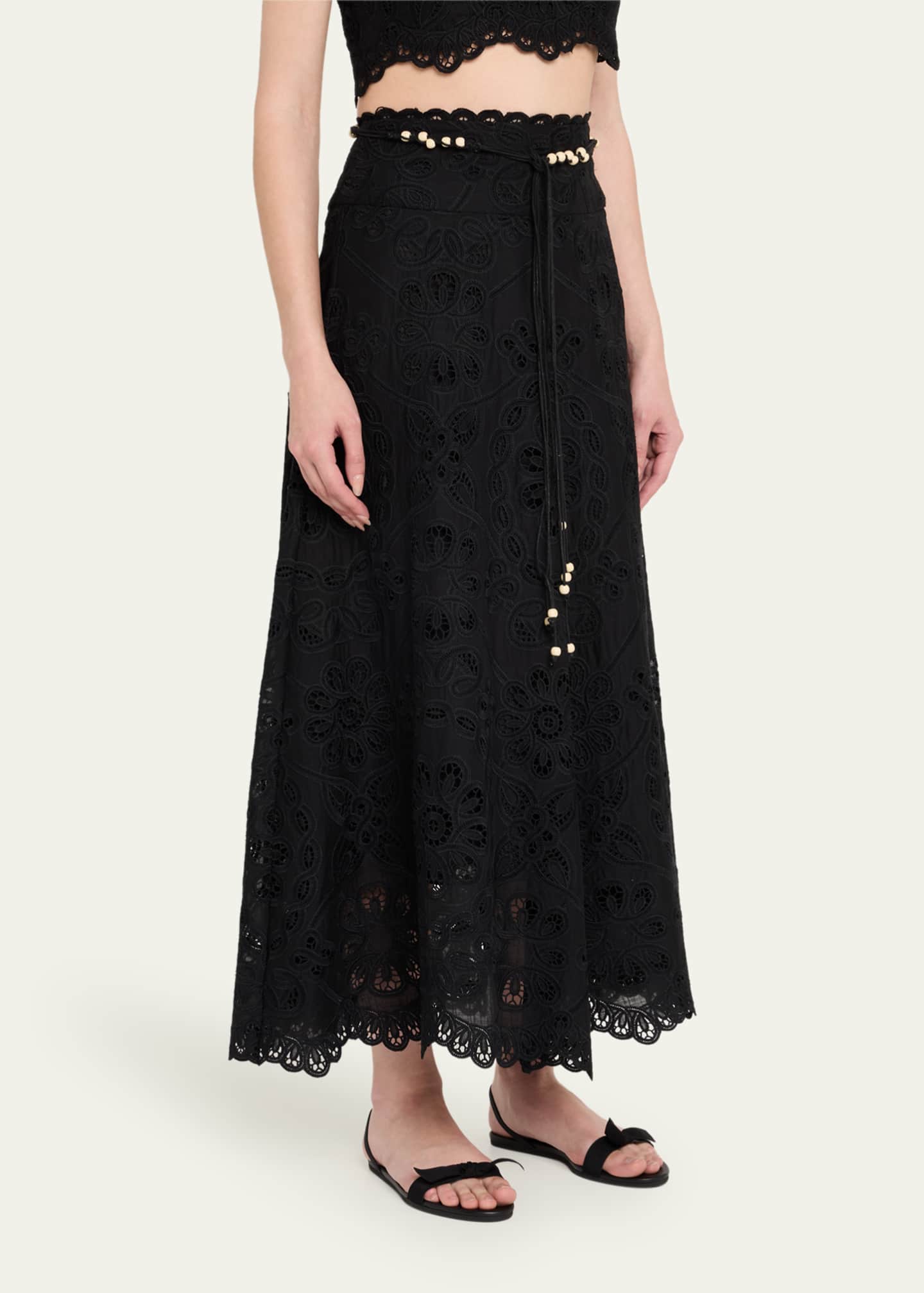 Zimmermann Rhiannon Embroidered Belted Skirt Image 4 of 5