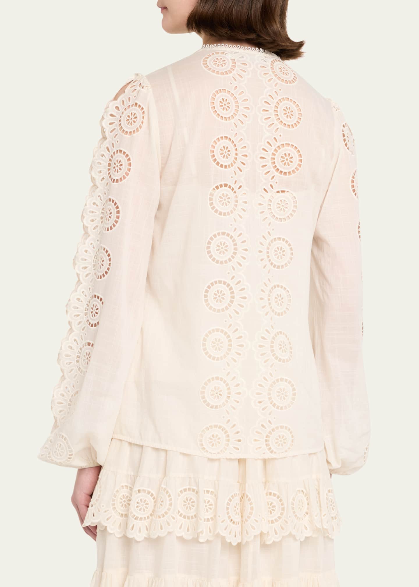 Zimmermann Lucky Embroidered Blouse Image 3 of 5