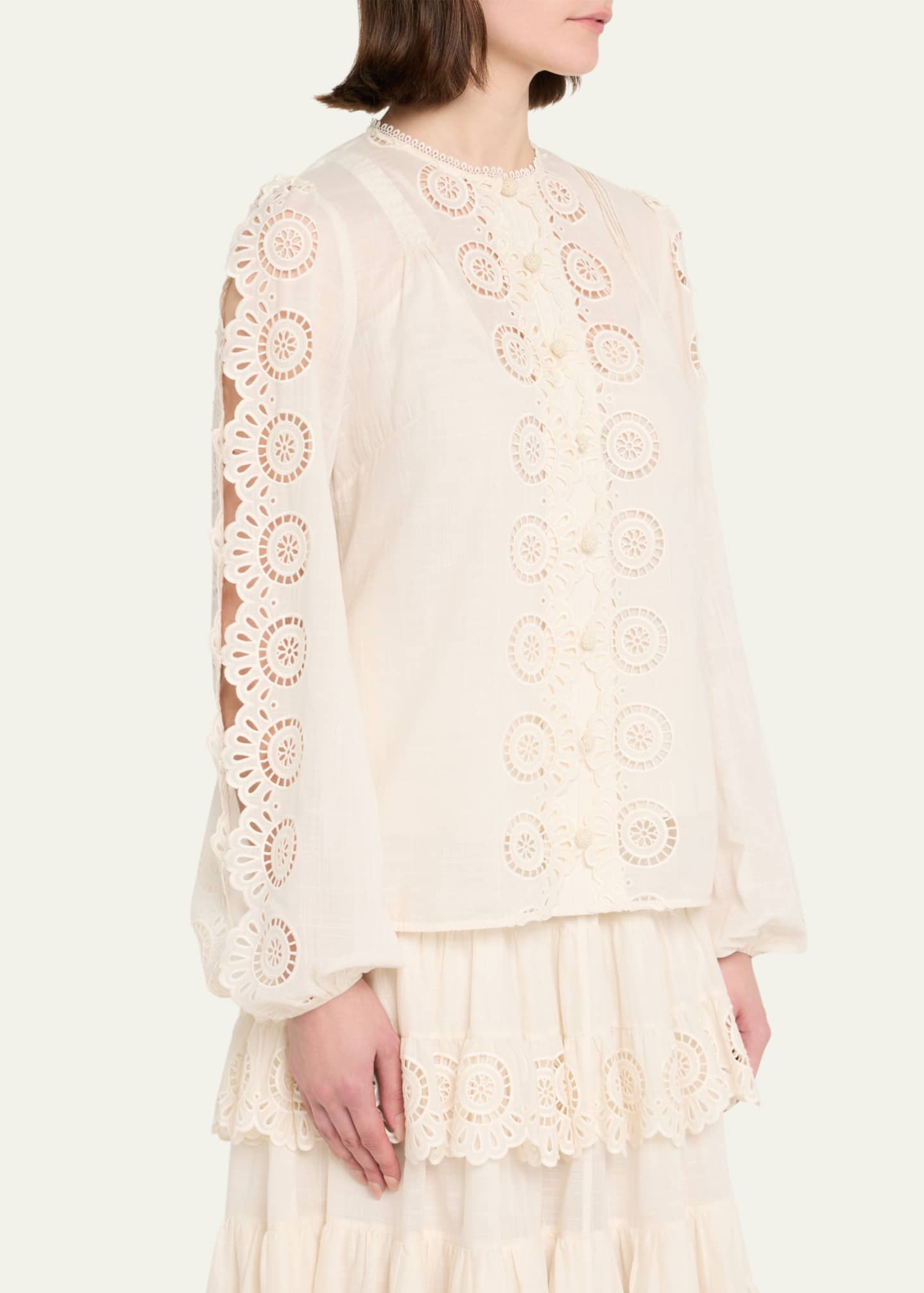 Zimmermann Lucky Embroidered Blouse Image 4 of 5