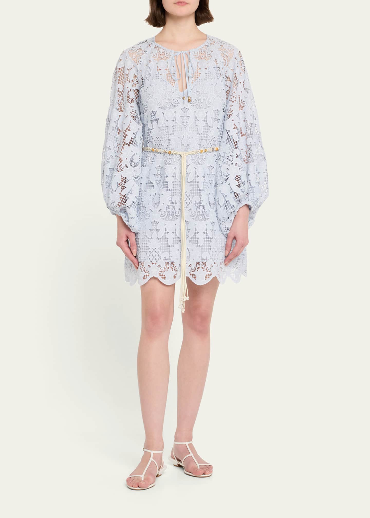 ZIMMERMANN ジマーマン ワンピース Coco lace midi dress1062843 Coco lace midi dress in white - Zimmermann | Mytheresa