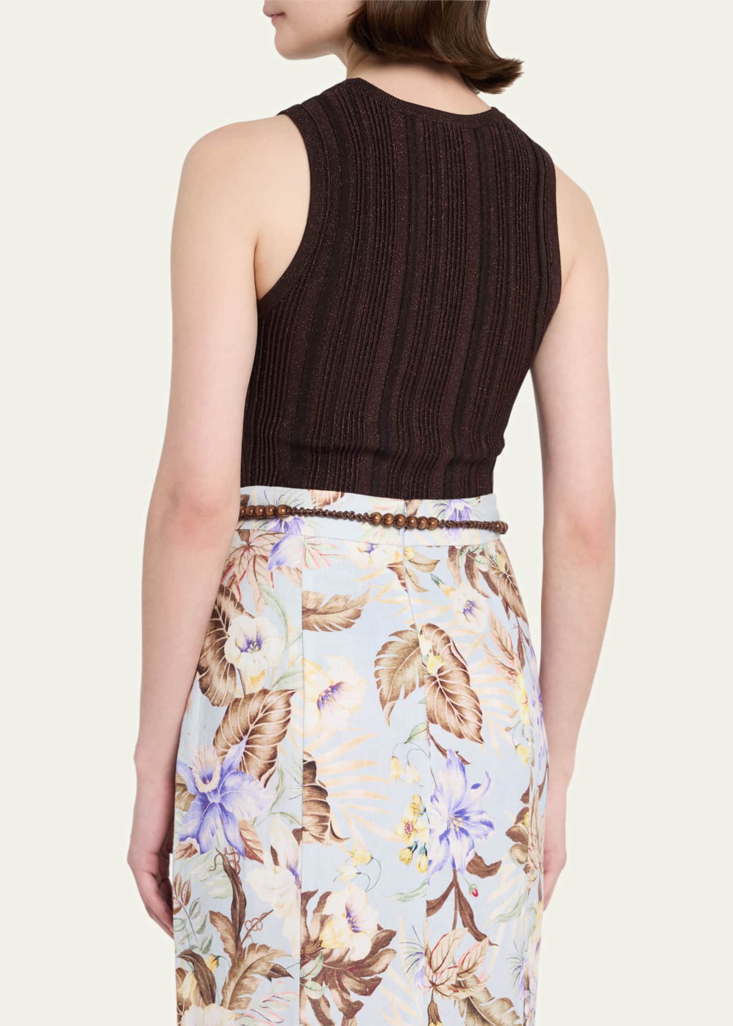 Zimmermann Lucky Metallic Racer Tank Top Image 3 of 5