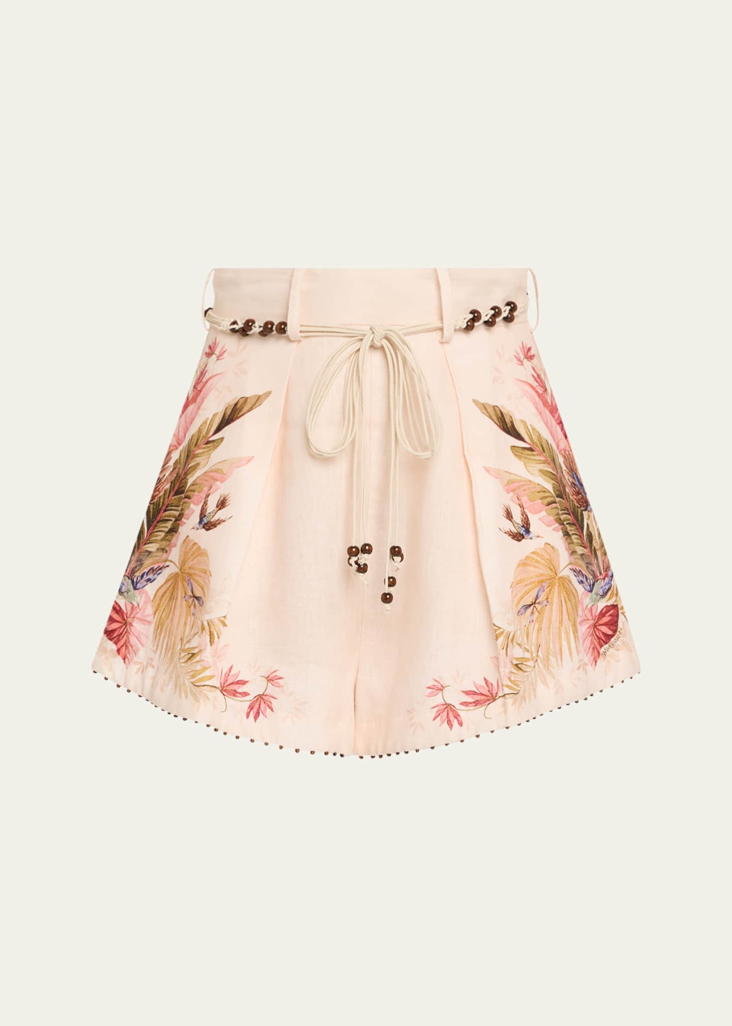 Zimmermann Ascension Tuck Shorts - Bergdorf Goodman