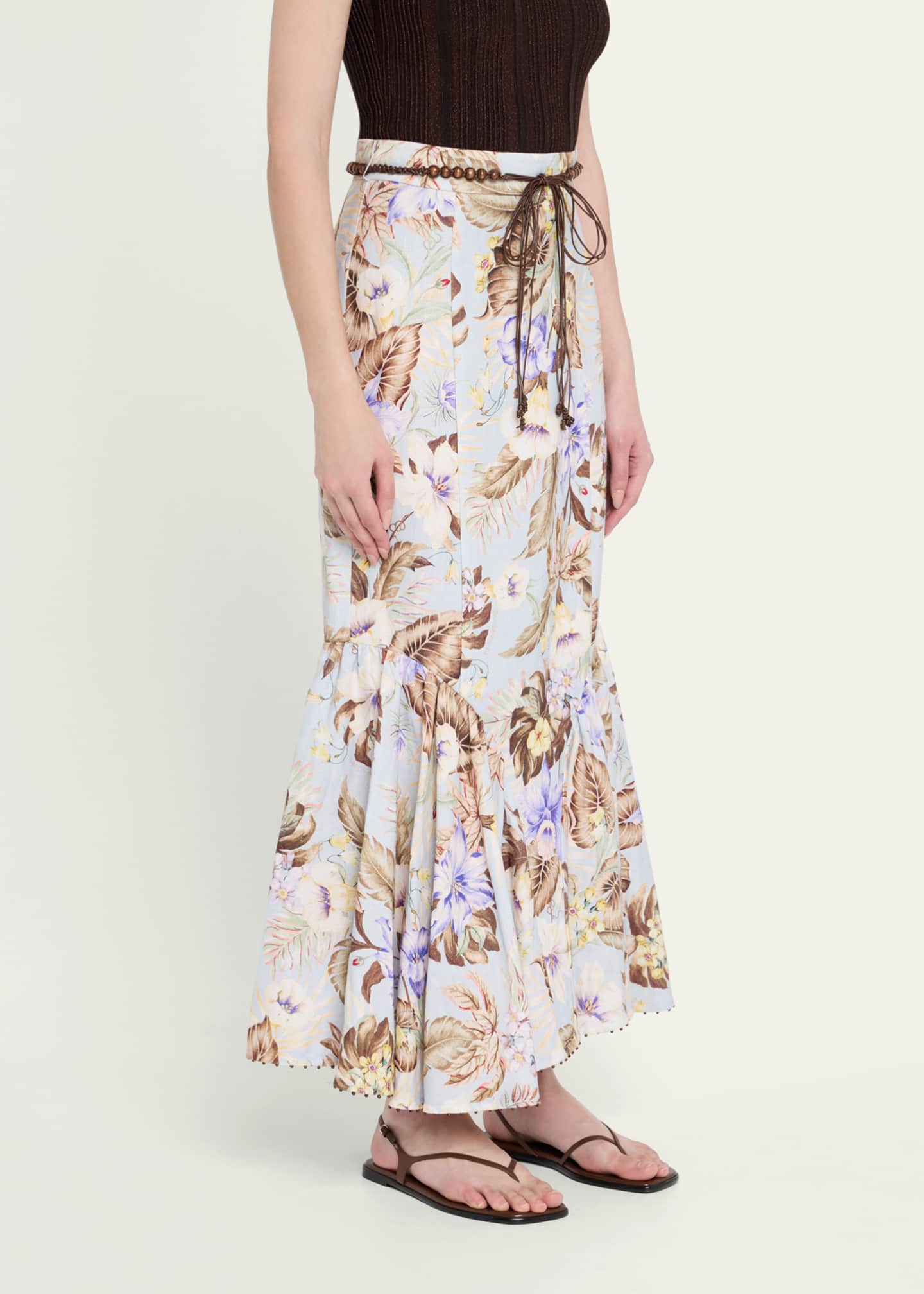 Zimmermann Coco Fit-&-Flare Midi Skirt - Bergdorf Goodman