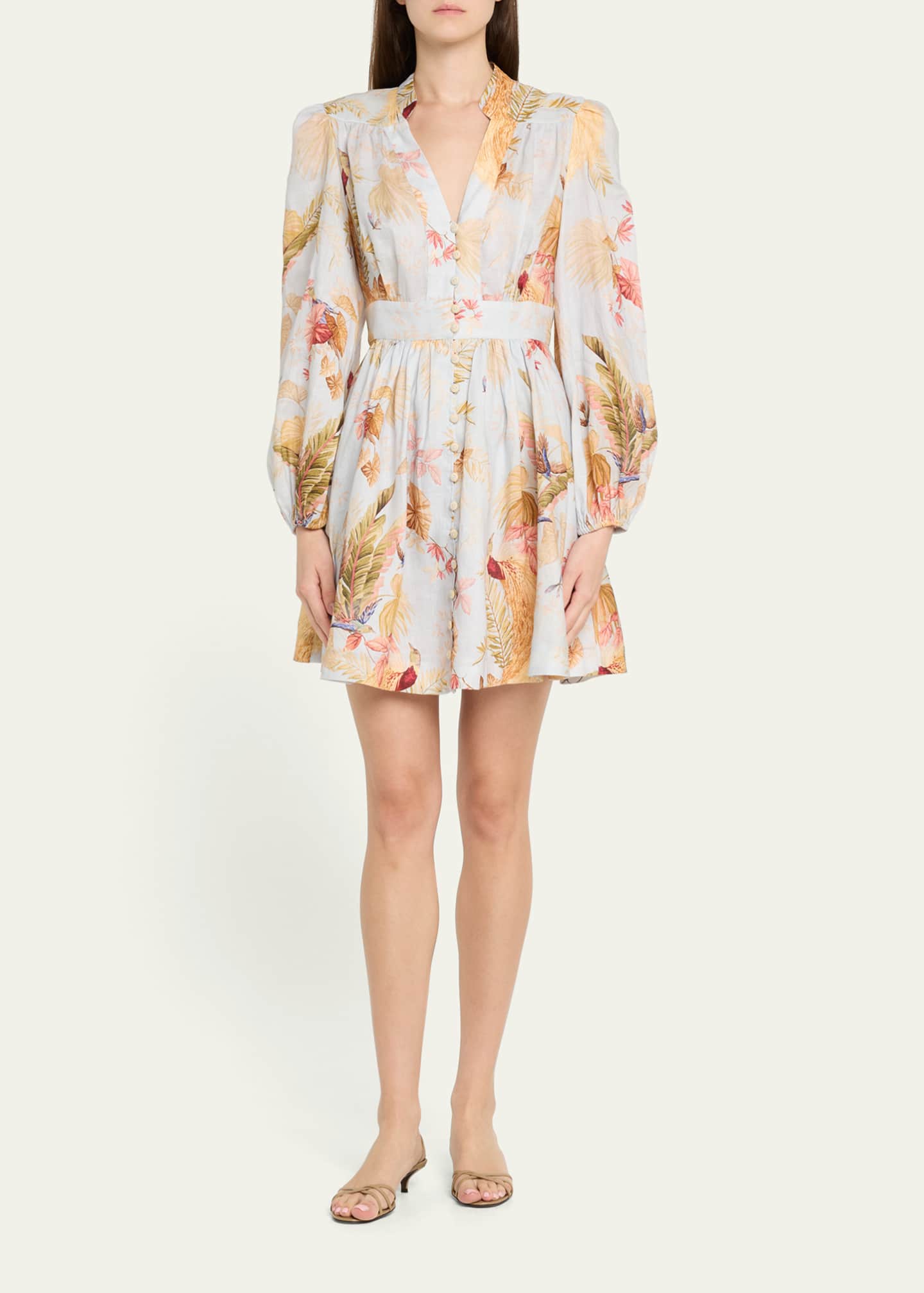 Zimmermann Ascension Plunge Mini Dress Image 2 of 5
