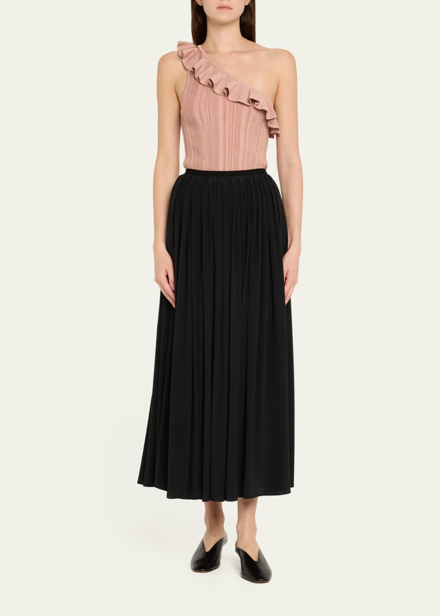 トップス ansdotsloevner FRILLED TANK Zimmermann Lucky Metallic Frill Tank Top - Bergdorf Goodman
