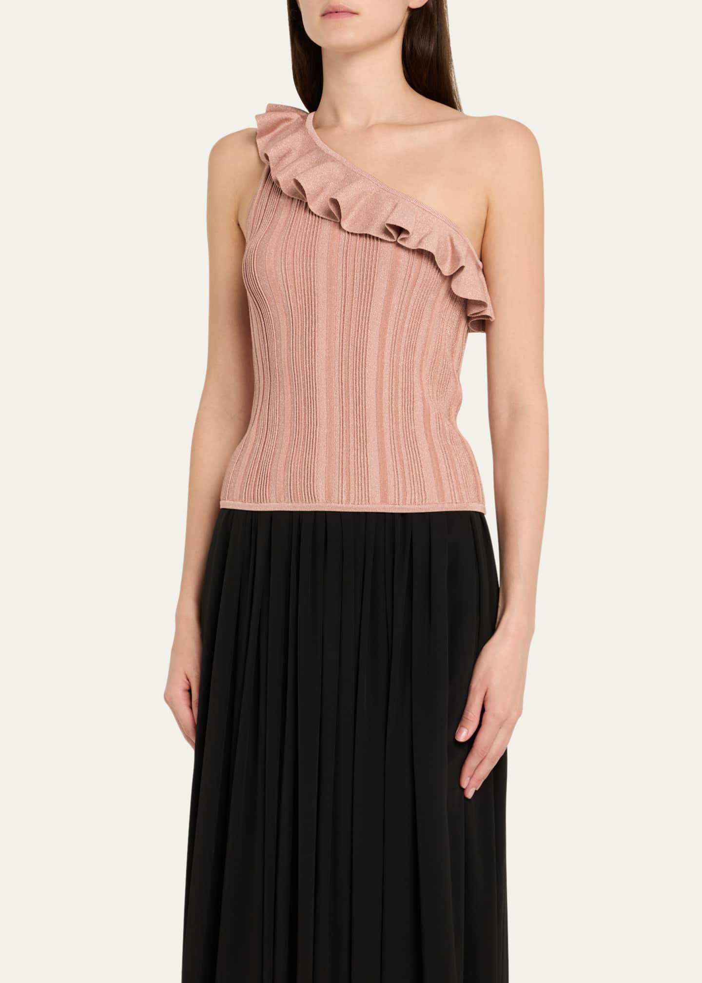 トップス ansdotsloevner FRILLED TANK Zimmermann Lucky Metallic Frill Tank Top - Bergdorf Goodman