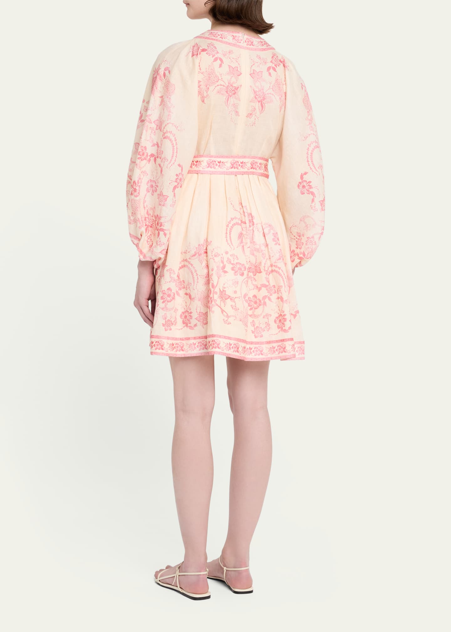 Zimmermann Lucky Plunge Mini Dress - Bergdorf Goodman