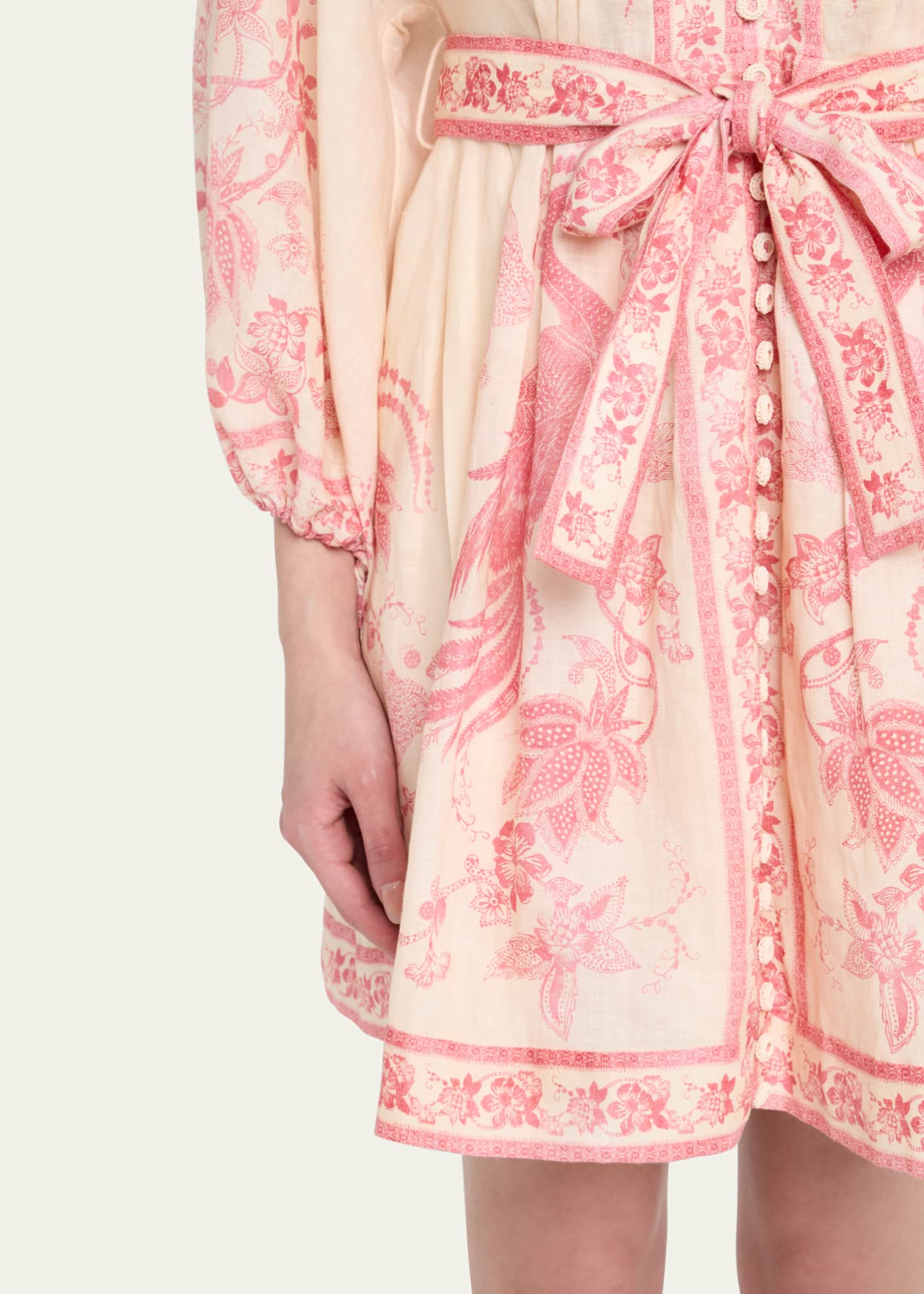 ZIMMERMANN シルクピンクミニワンピース ZIMMERMANN シルクピンクミニワンピース ZIMMERMANN シルク