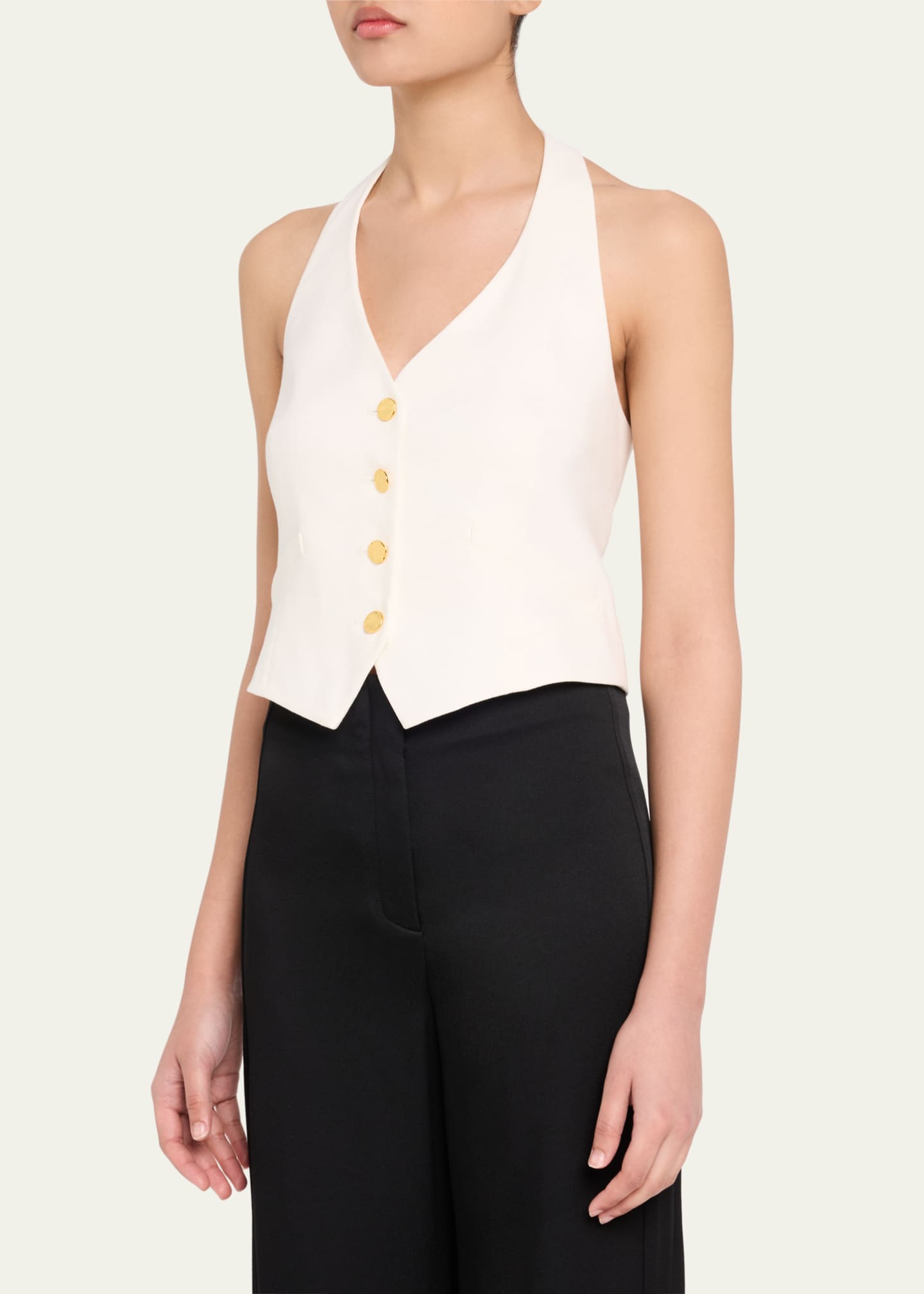 Veronica Beard Arabella Halter Vest Image 4 of 5