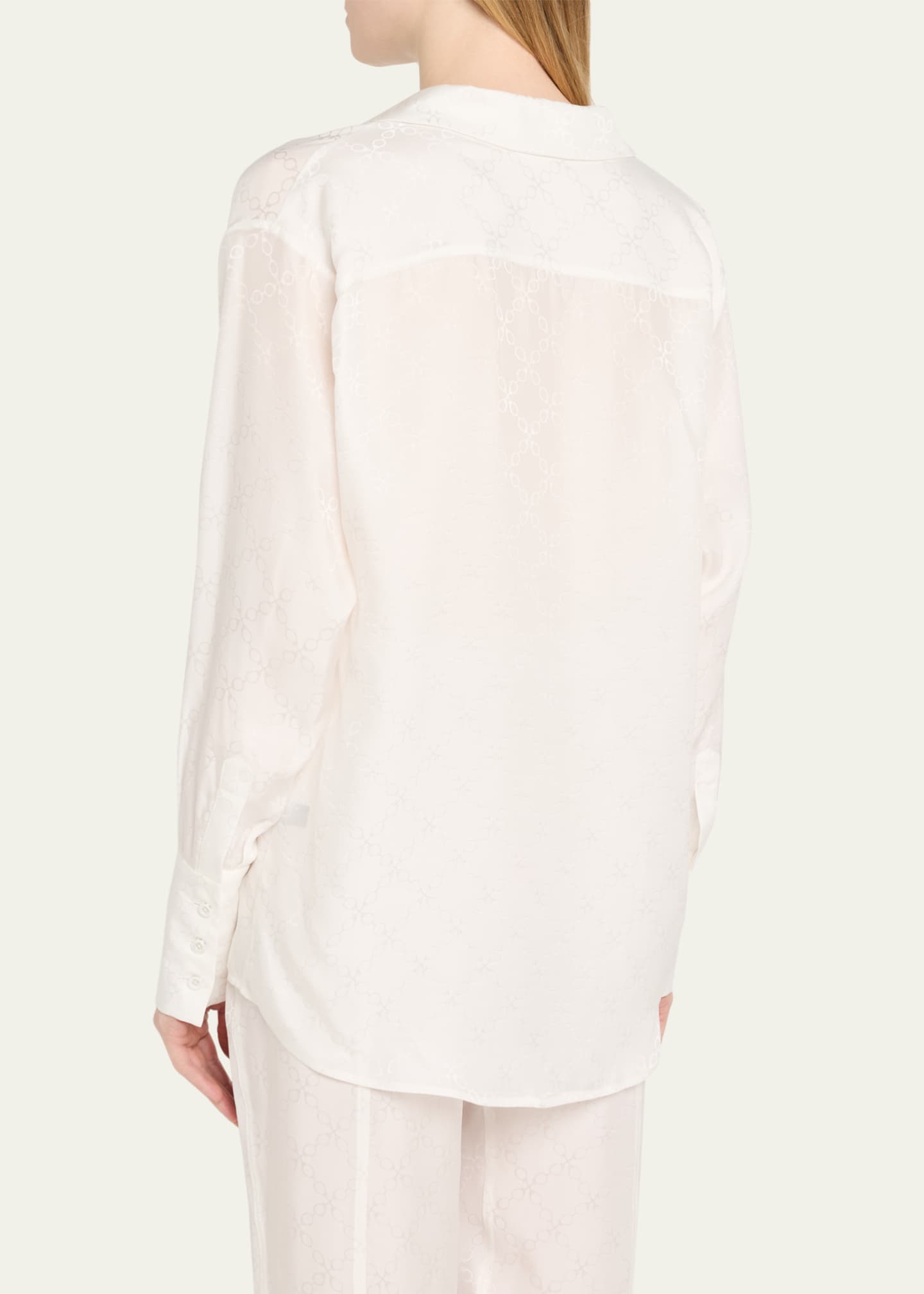 Kiki De Montparnasse Handcuff Jacquard Silk Pajama Top Image 3 of 5