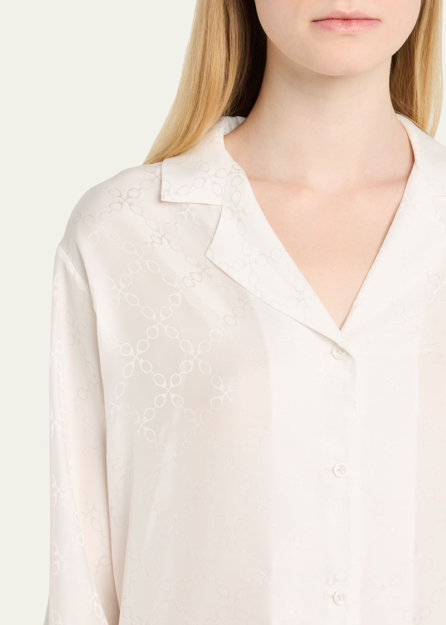 Kiki De Montparnasse Handcuff Jacquard Silk Pajama Top Image 5 of 5