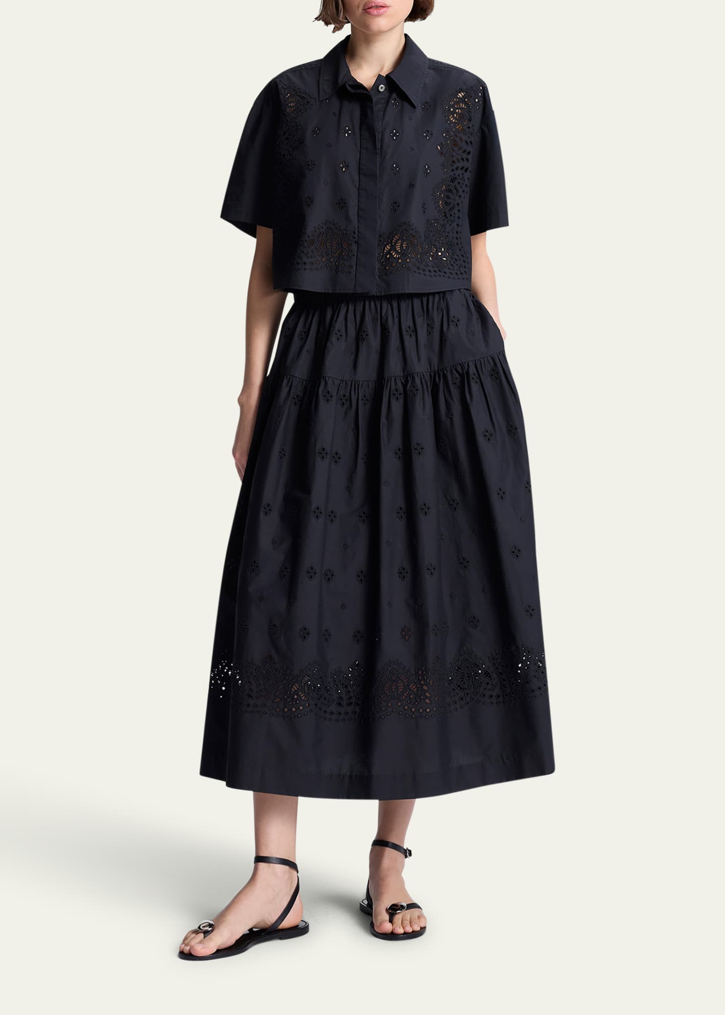 A.L.C. Jay Eyelet Midi Skirt Image 2 of 5
