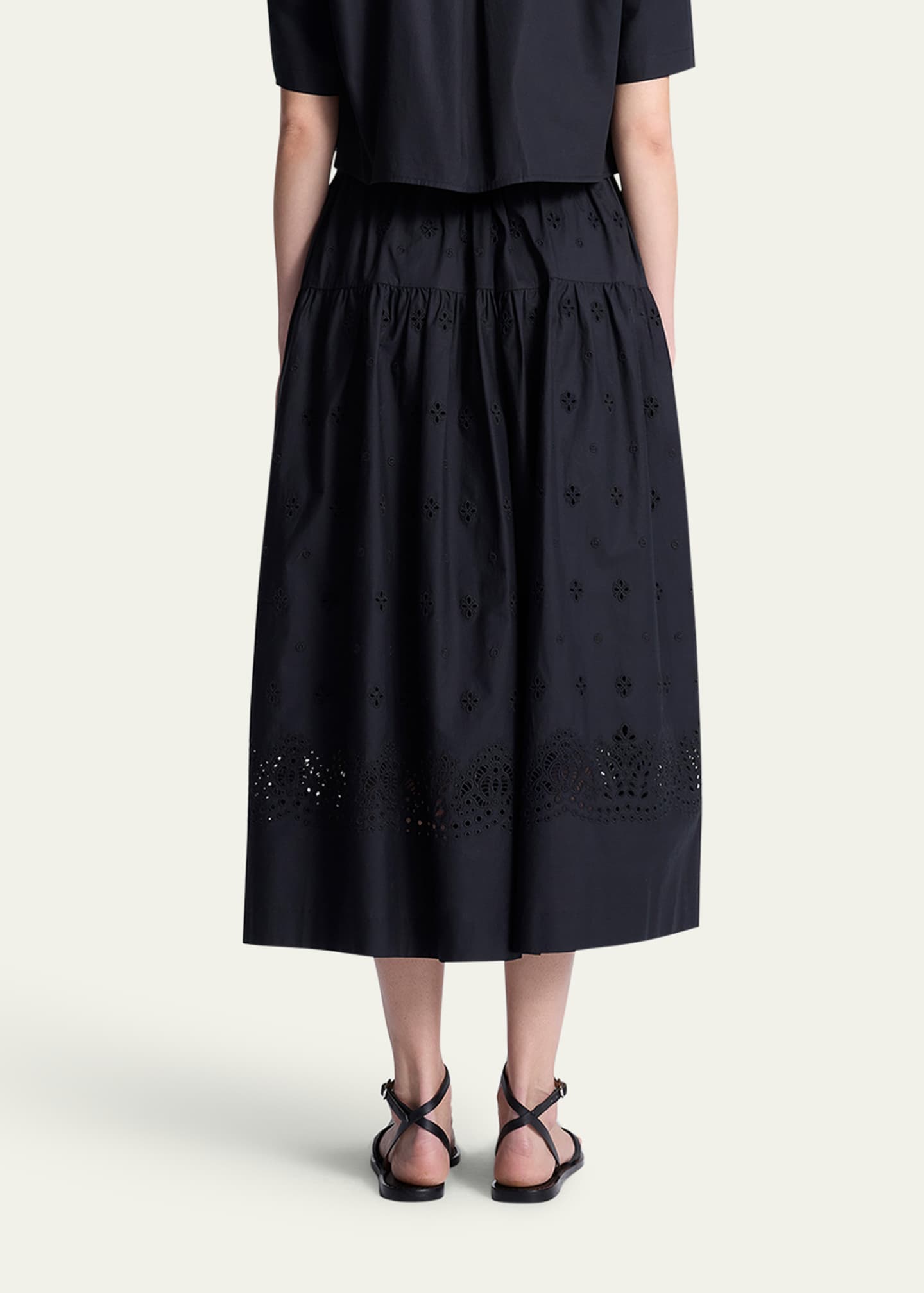 A.L.C. Jay Eyelet Midi Skirt Image 3 of 5