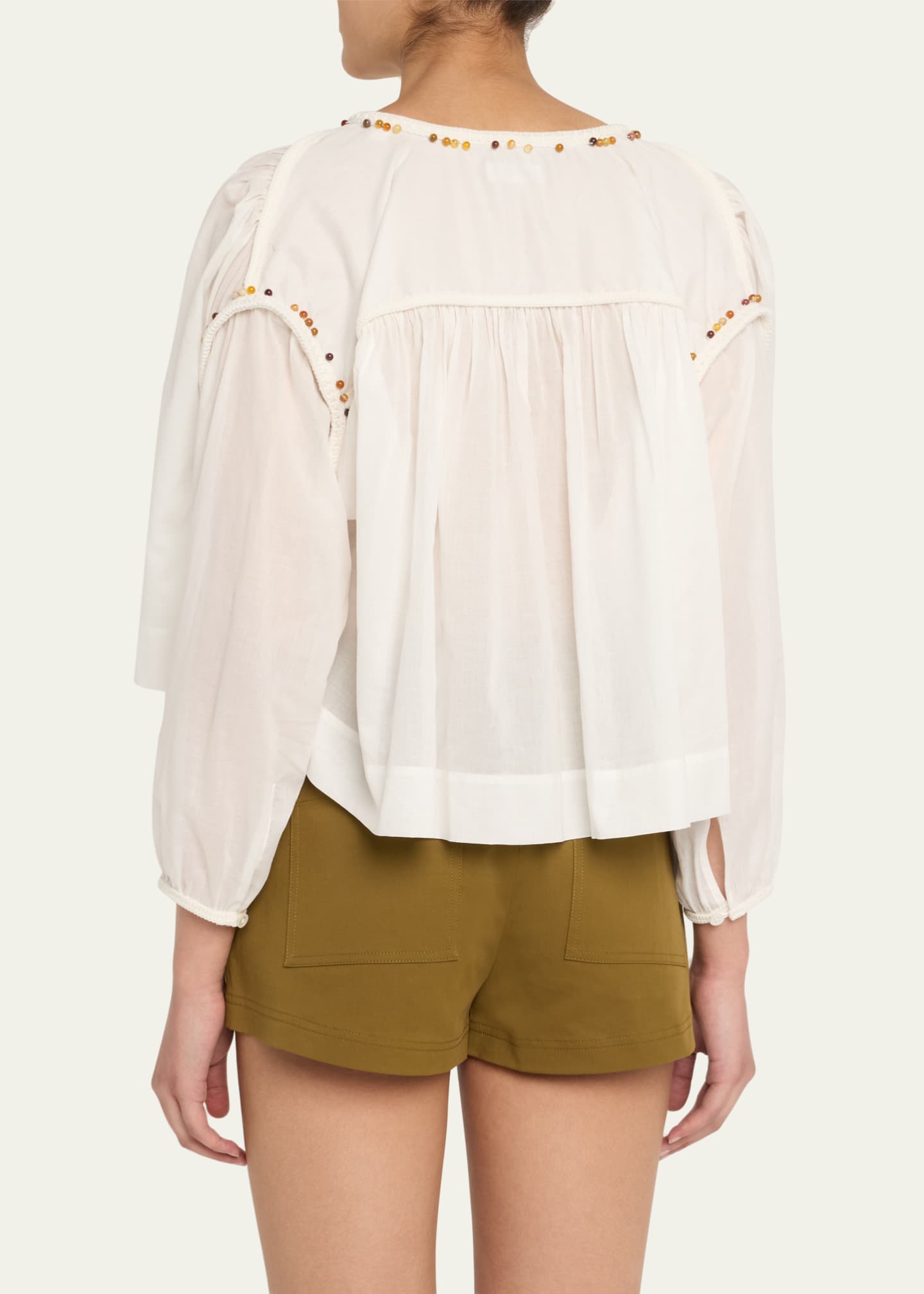 A.L.C. Jodie Beaded Long-Sleeve Top Image 3 of 5