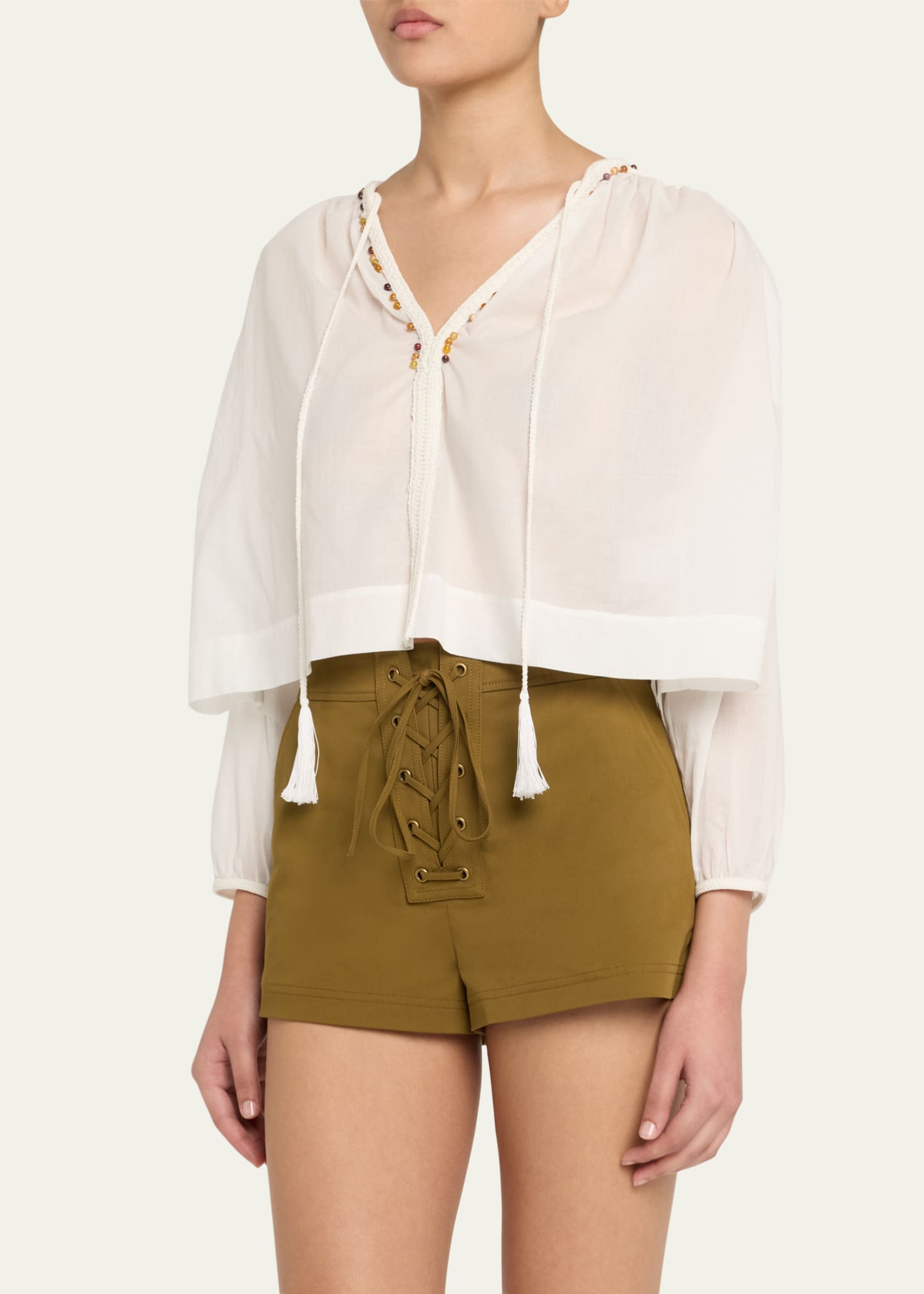 A.L.C. Jodie Beaded Long-Sleeve Top Image 4 of 5