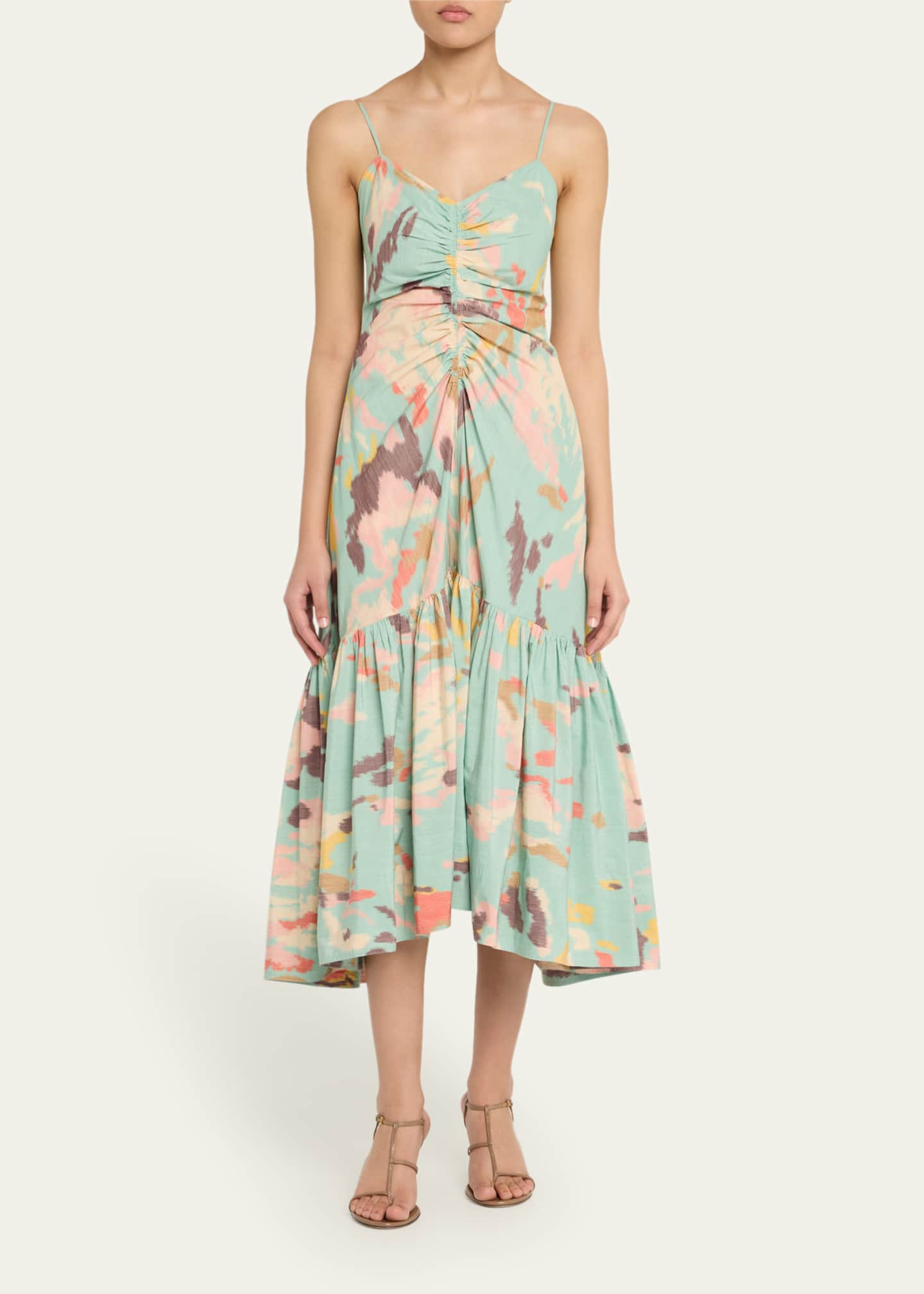 A.L.C. Lindsey Printed A-Line Midi Dress Image 2 of 5