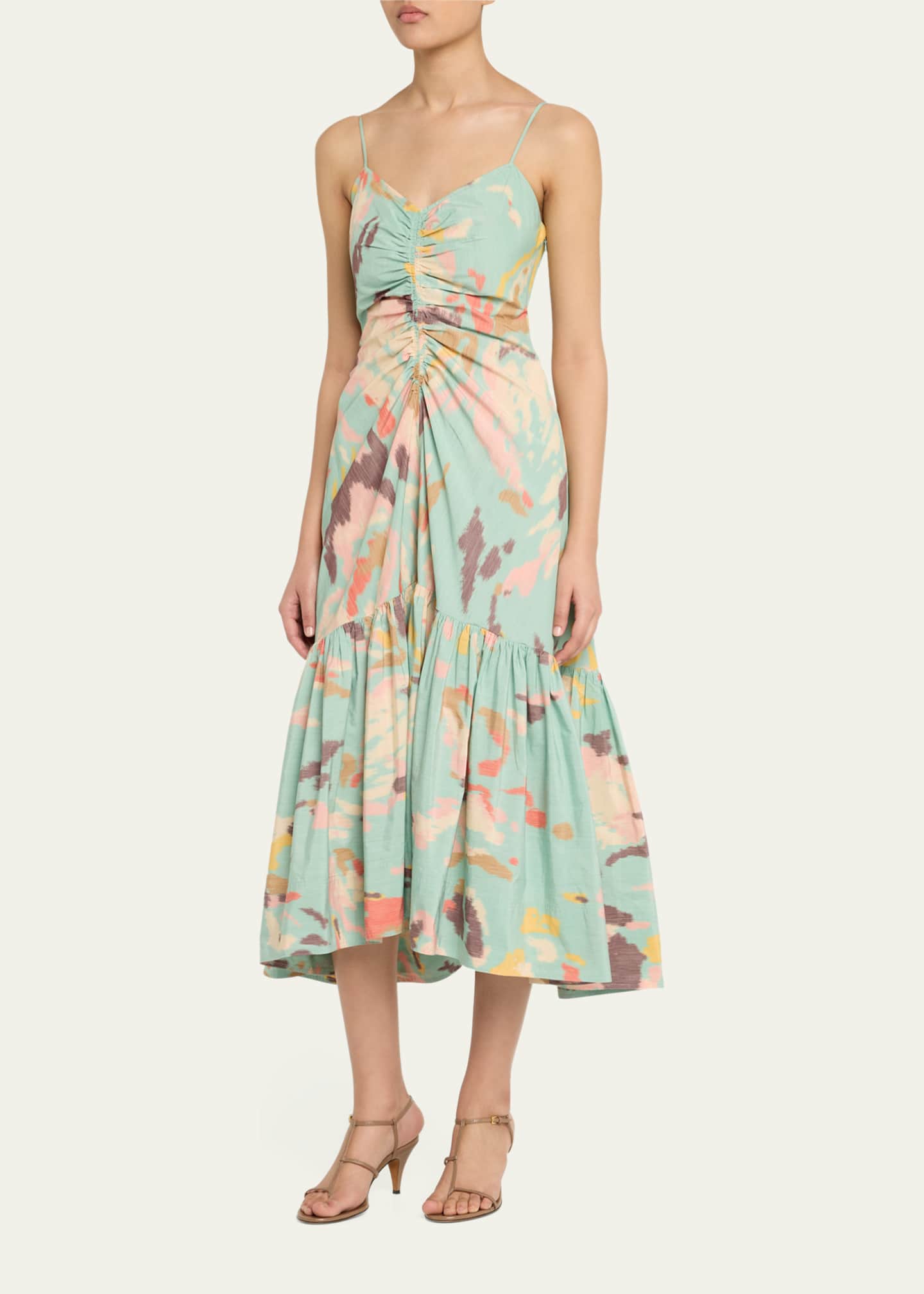 A.L.C. Lindsey Printed A-Line Midi Dress Image 4 of 5