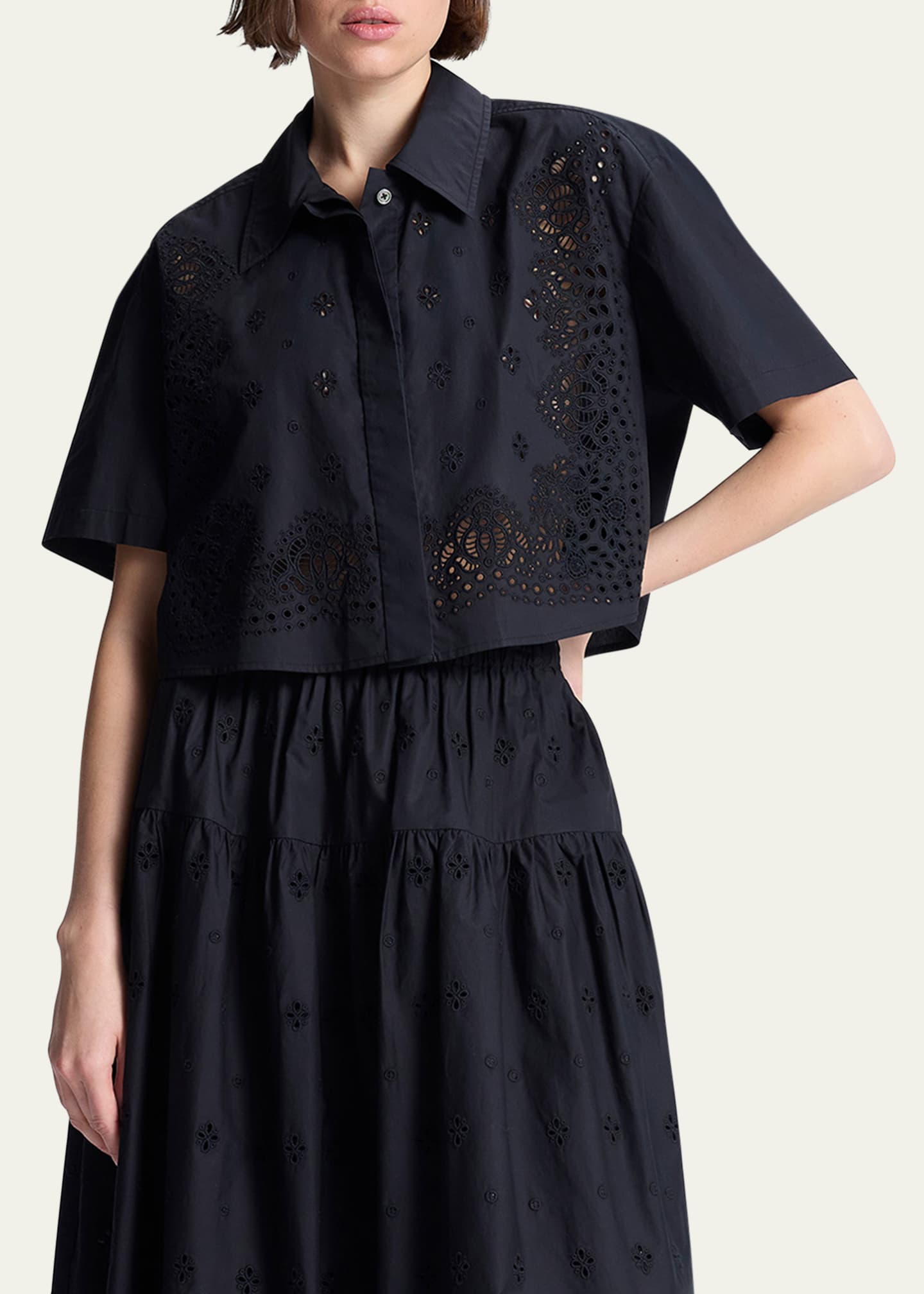 A.L.C. Jade Short-Sleeve Eyelet Top Image 4 of 5